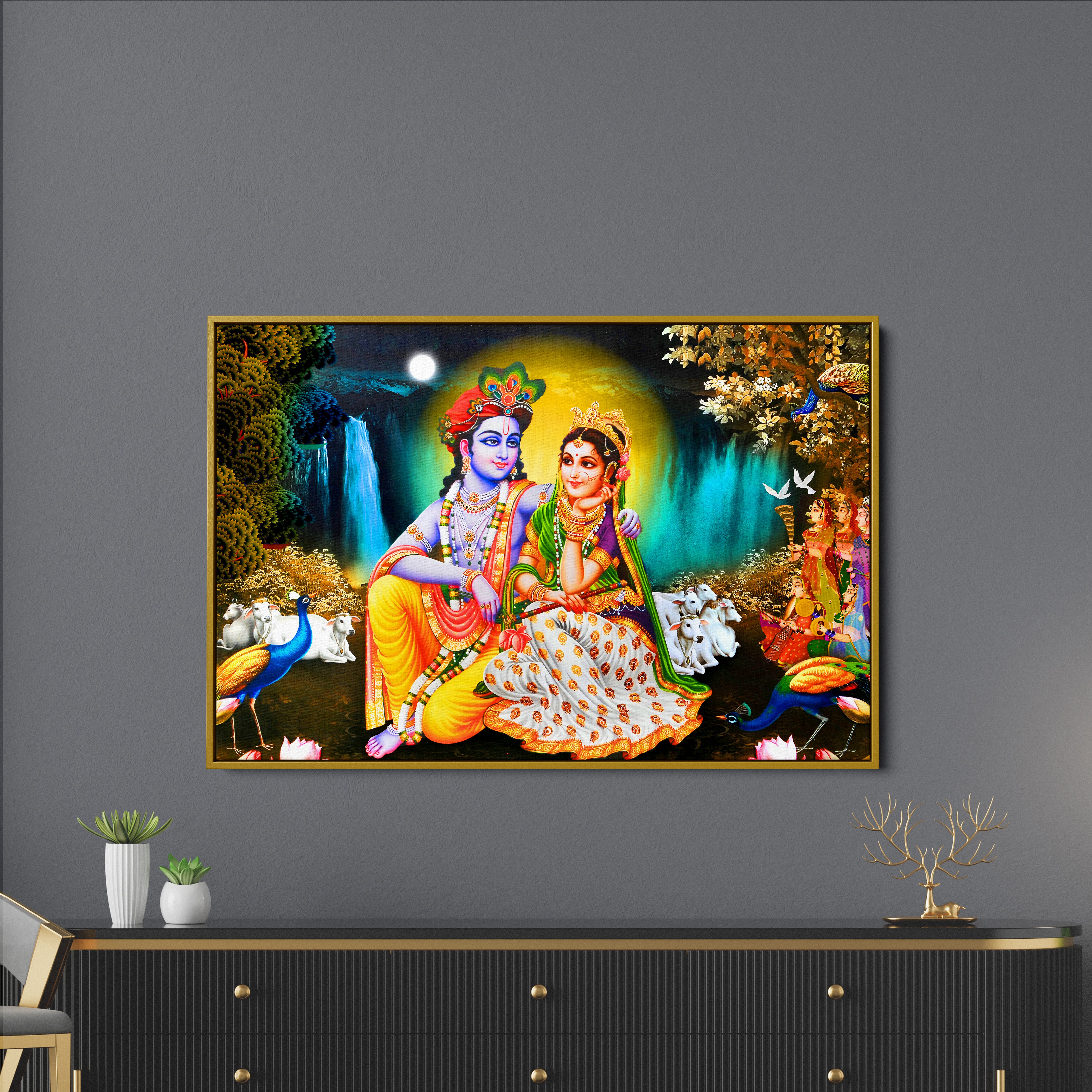 Radha Krishna Beautiful Canvas Wall Painting