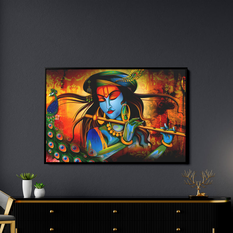 Classic Lord Krishna Premium Morden Art Wall Painting