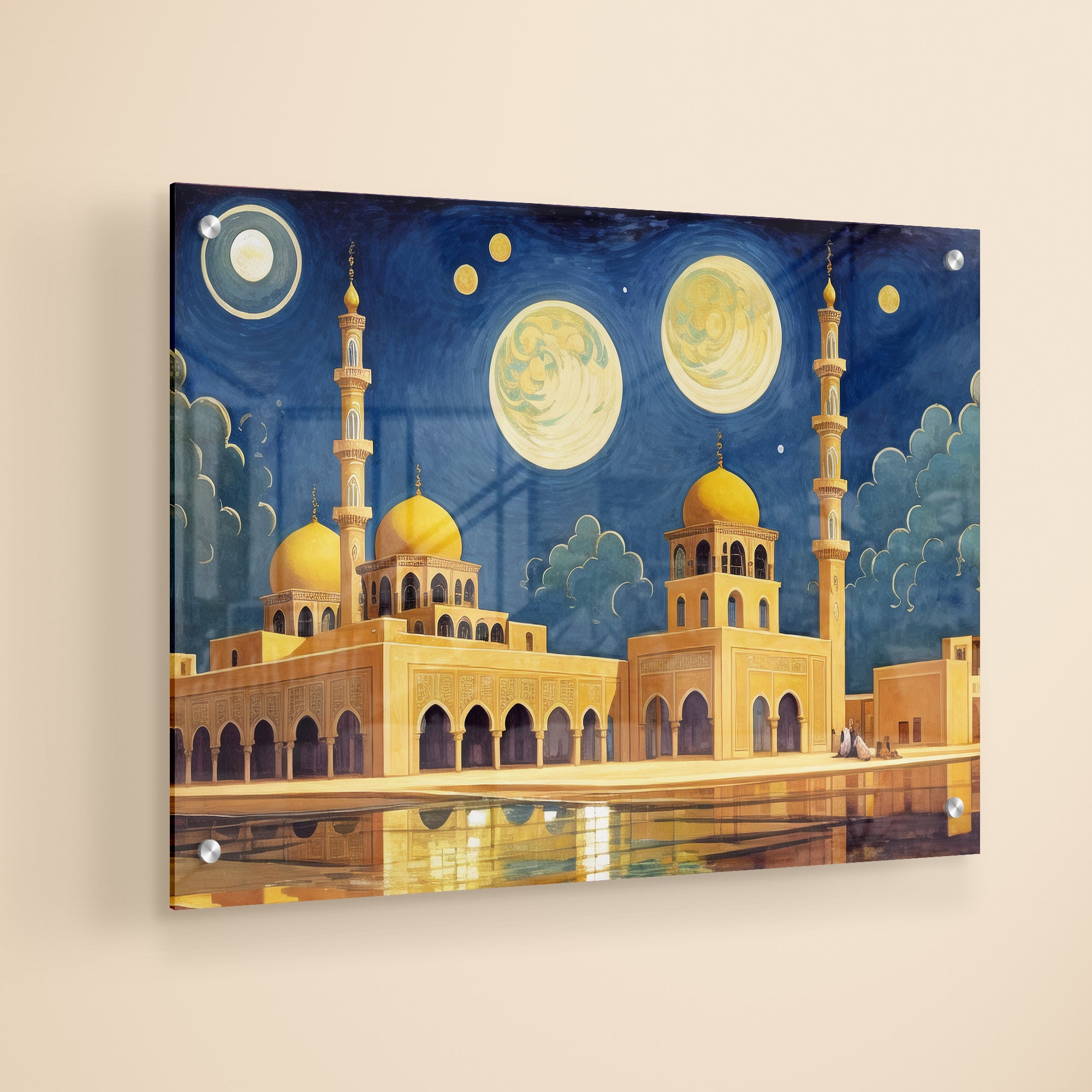 Islamic Masjid Mosque Acrylic Wall Painting