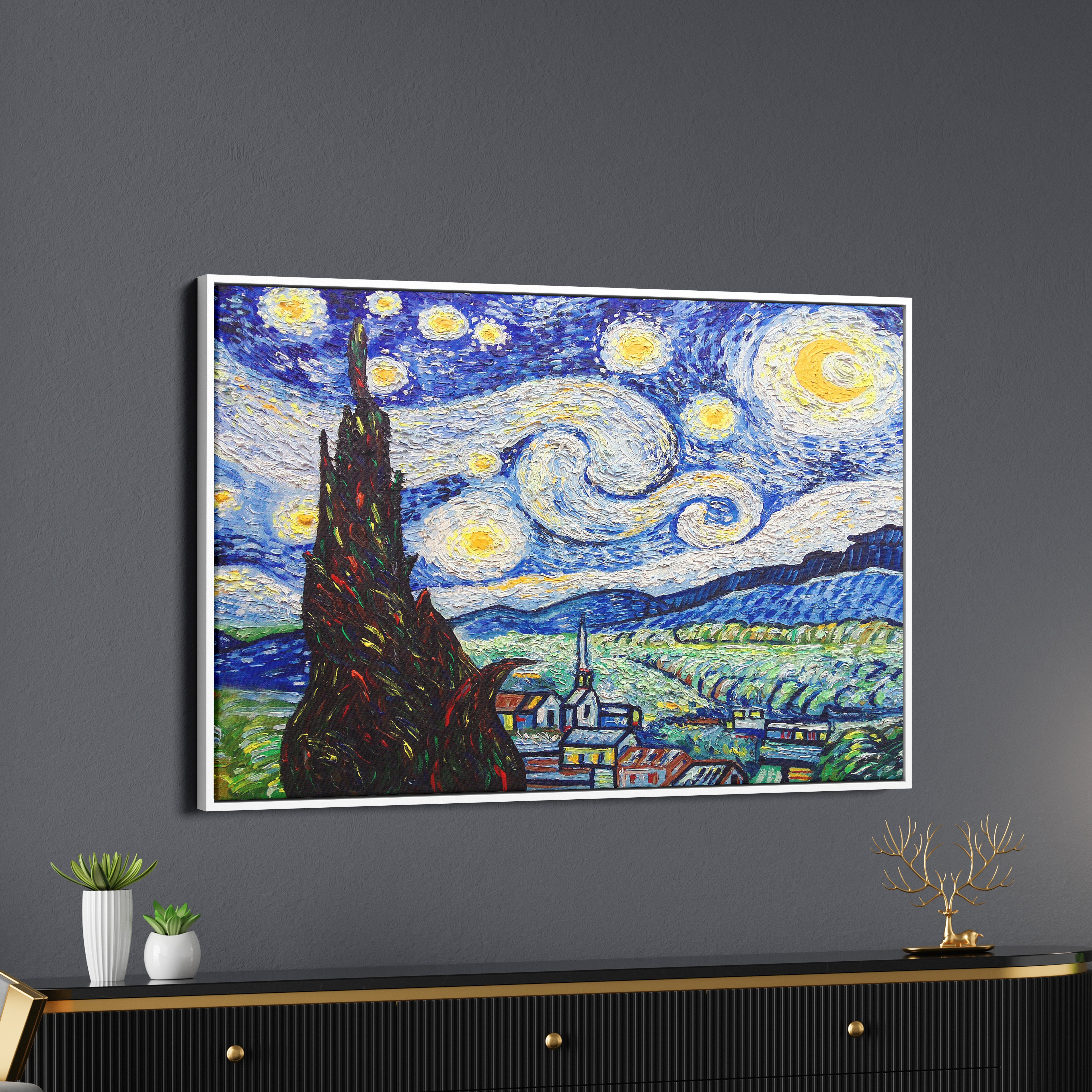 Starry Night Canvas Wall Painting
