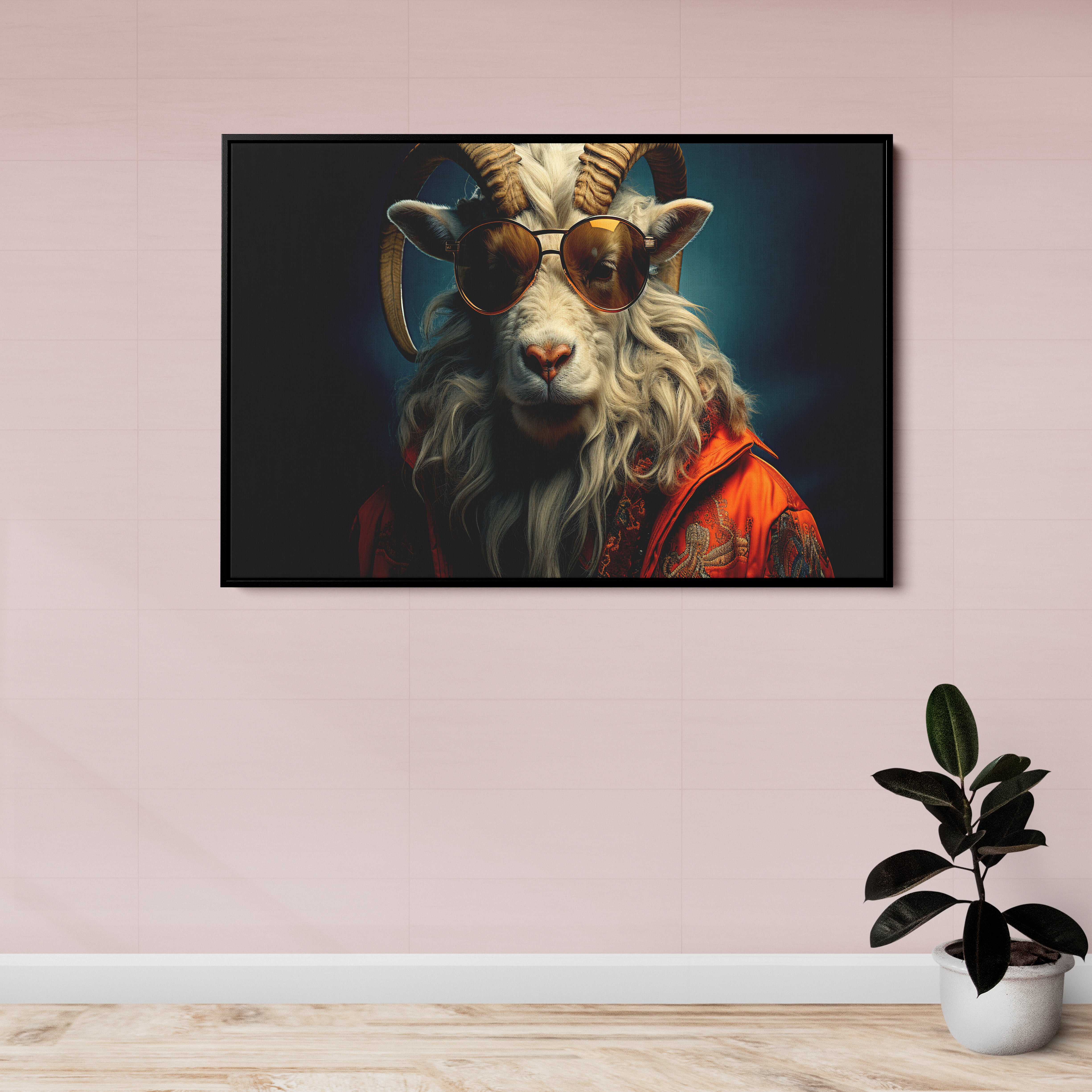 Gentle Goat Canvas Wall Painting