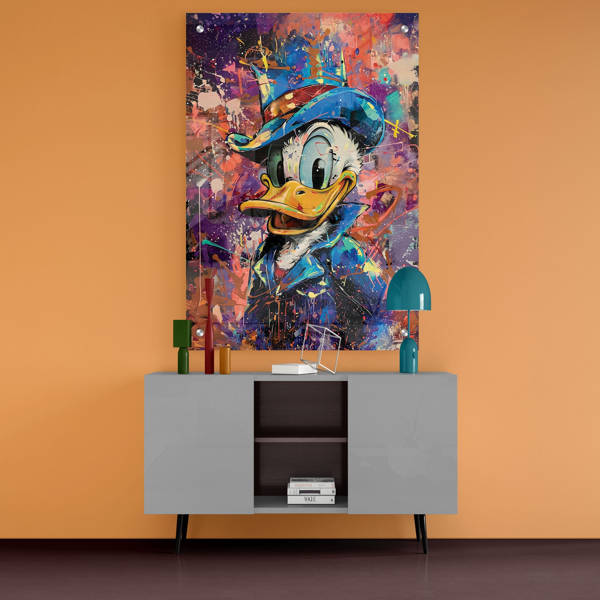 Scrooge Mc duck Pop Art Acrylic Wall Painting
