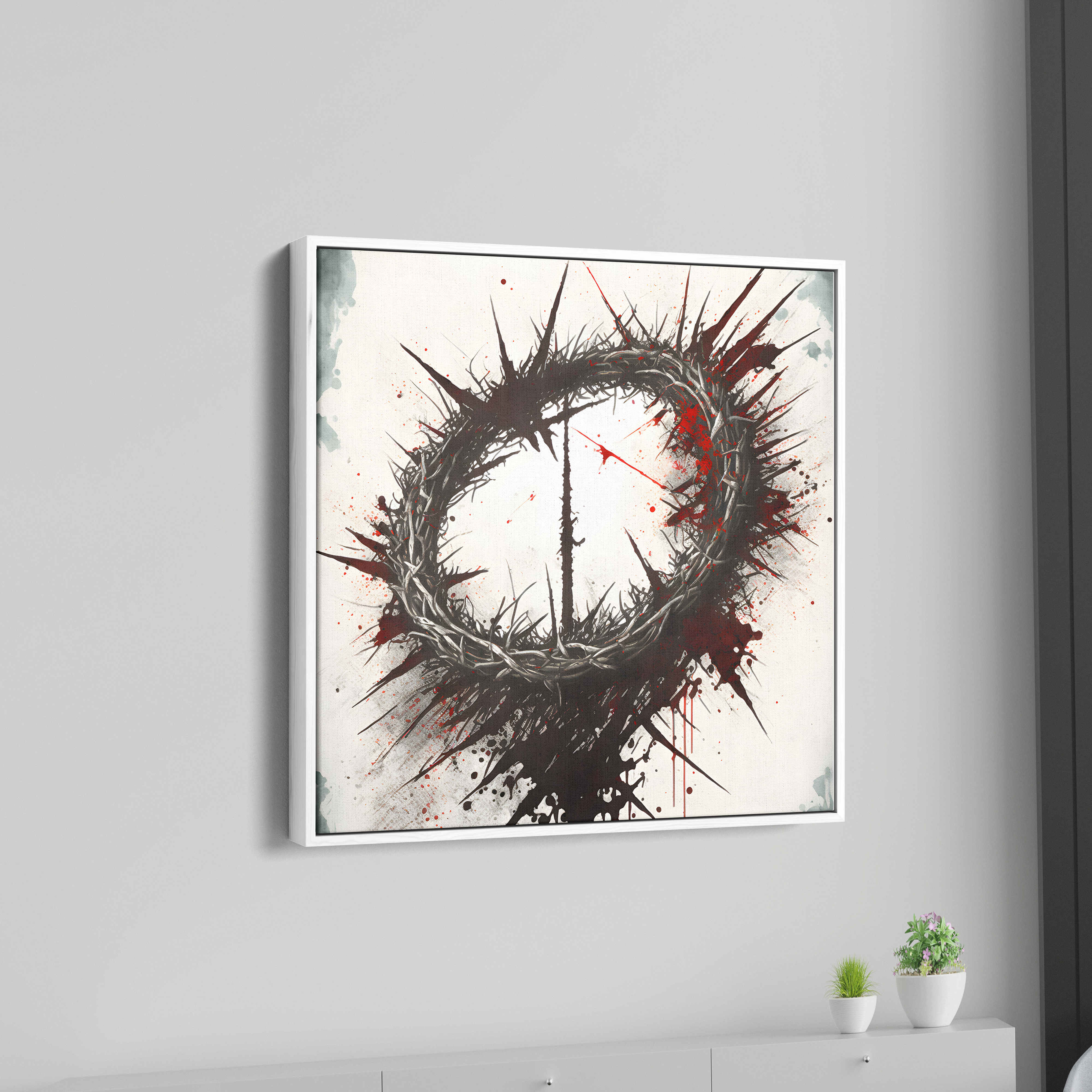 Jesus Christ Crown Of Thorns Canvas Wall Painting