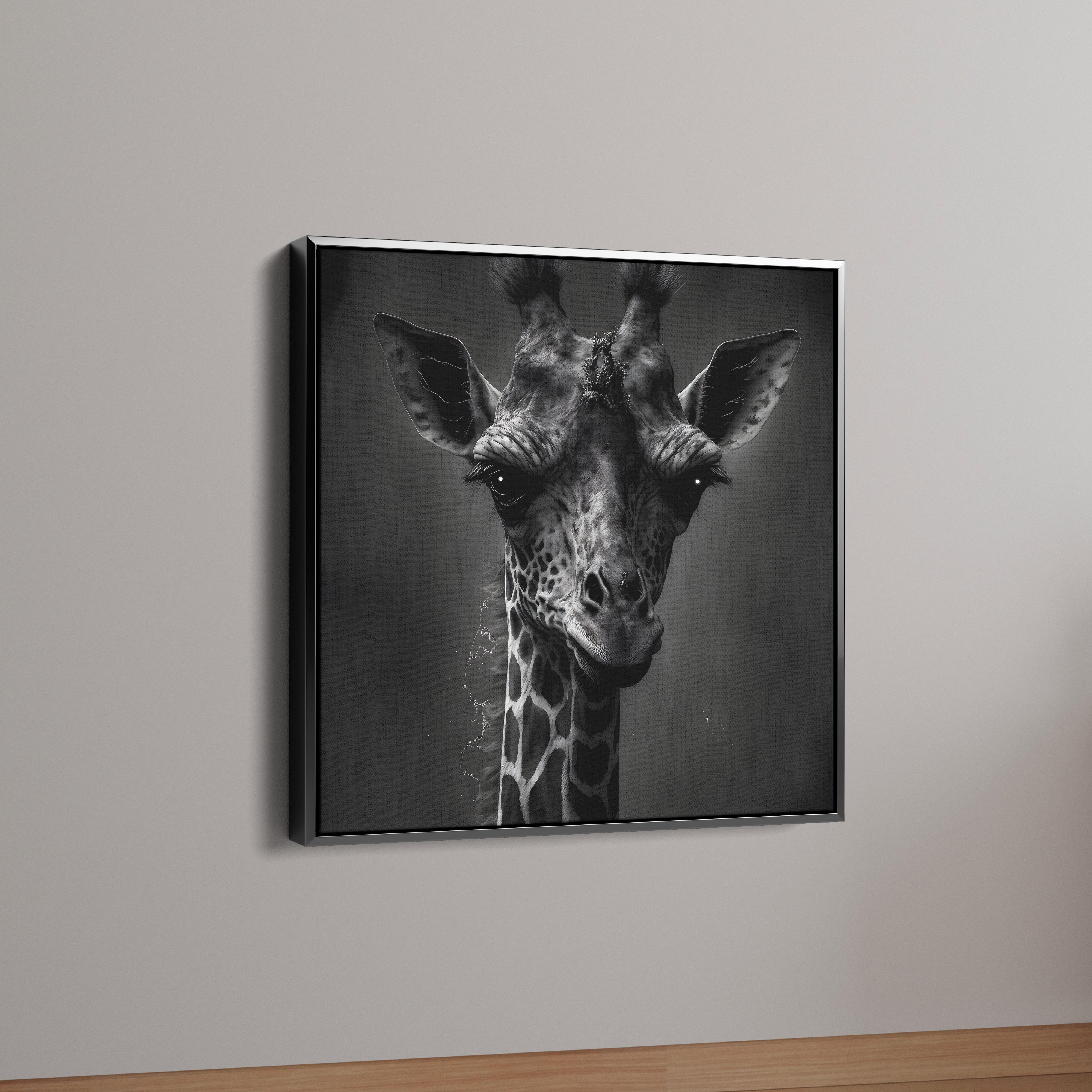 Black Giraffe Canvas Wall Painting