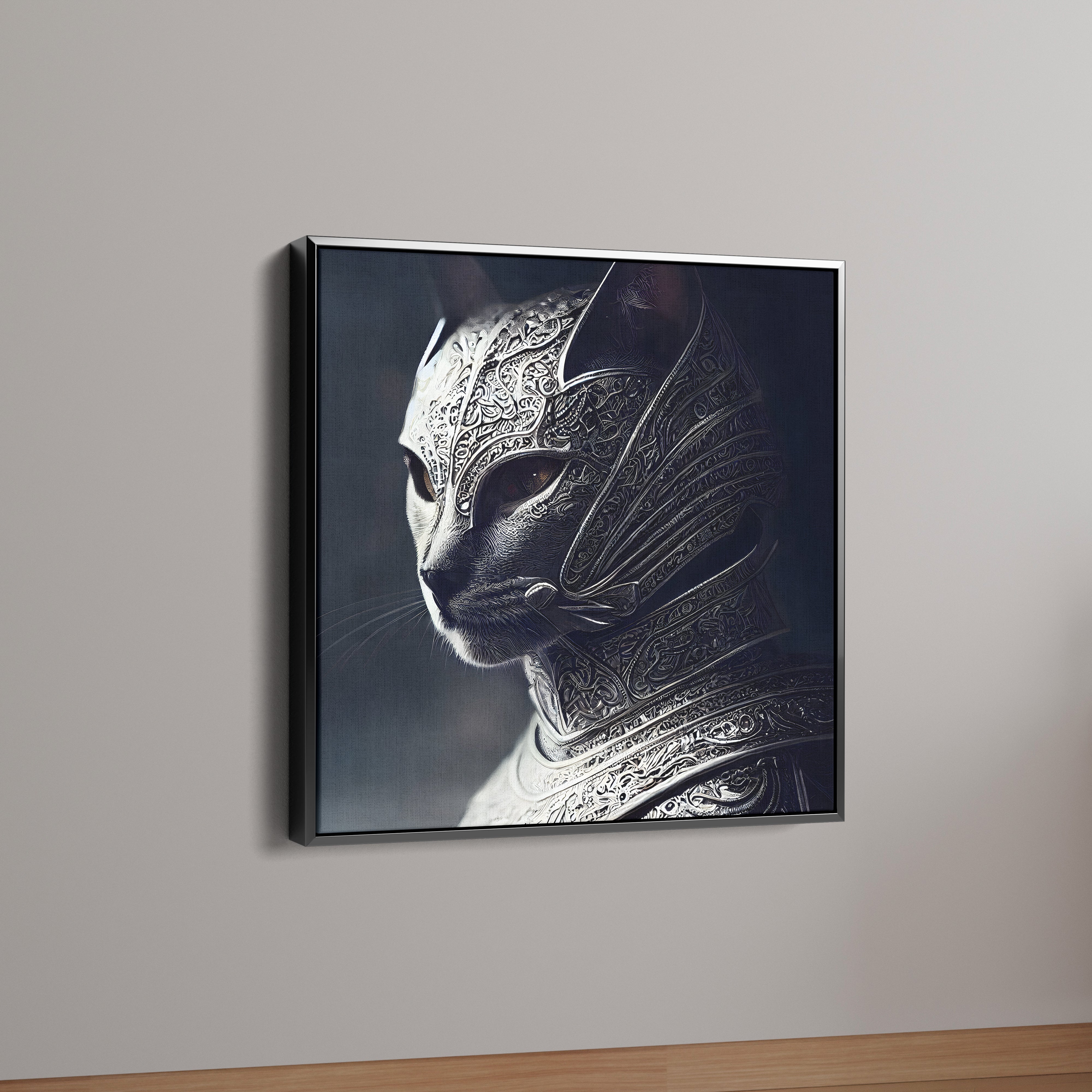 Cat Warrior Canvas Wall Painting
