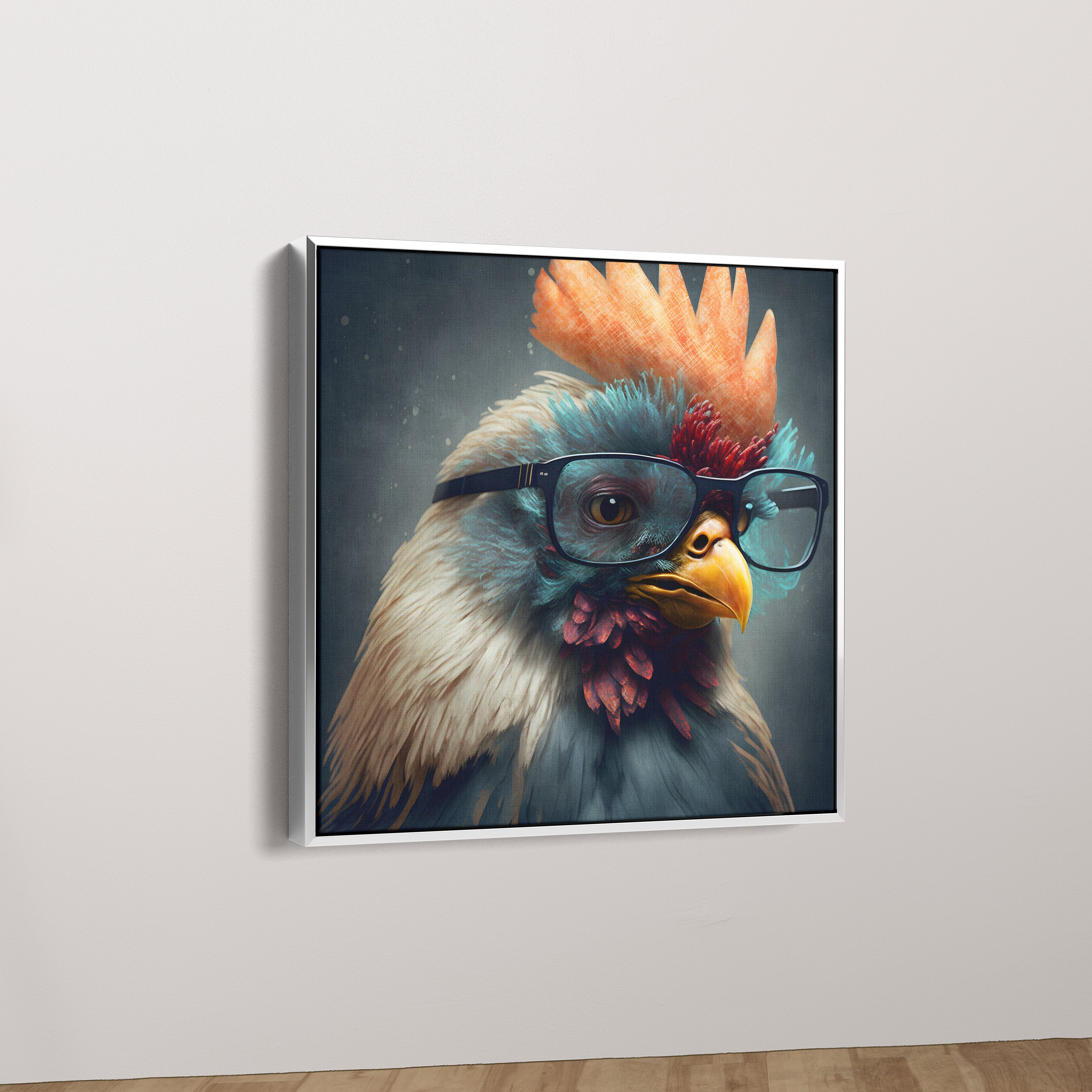 Chicken Wearing Goggles Canvas Wall Painting