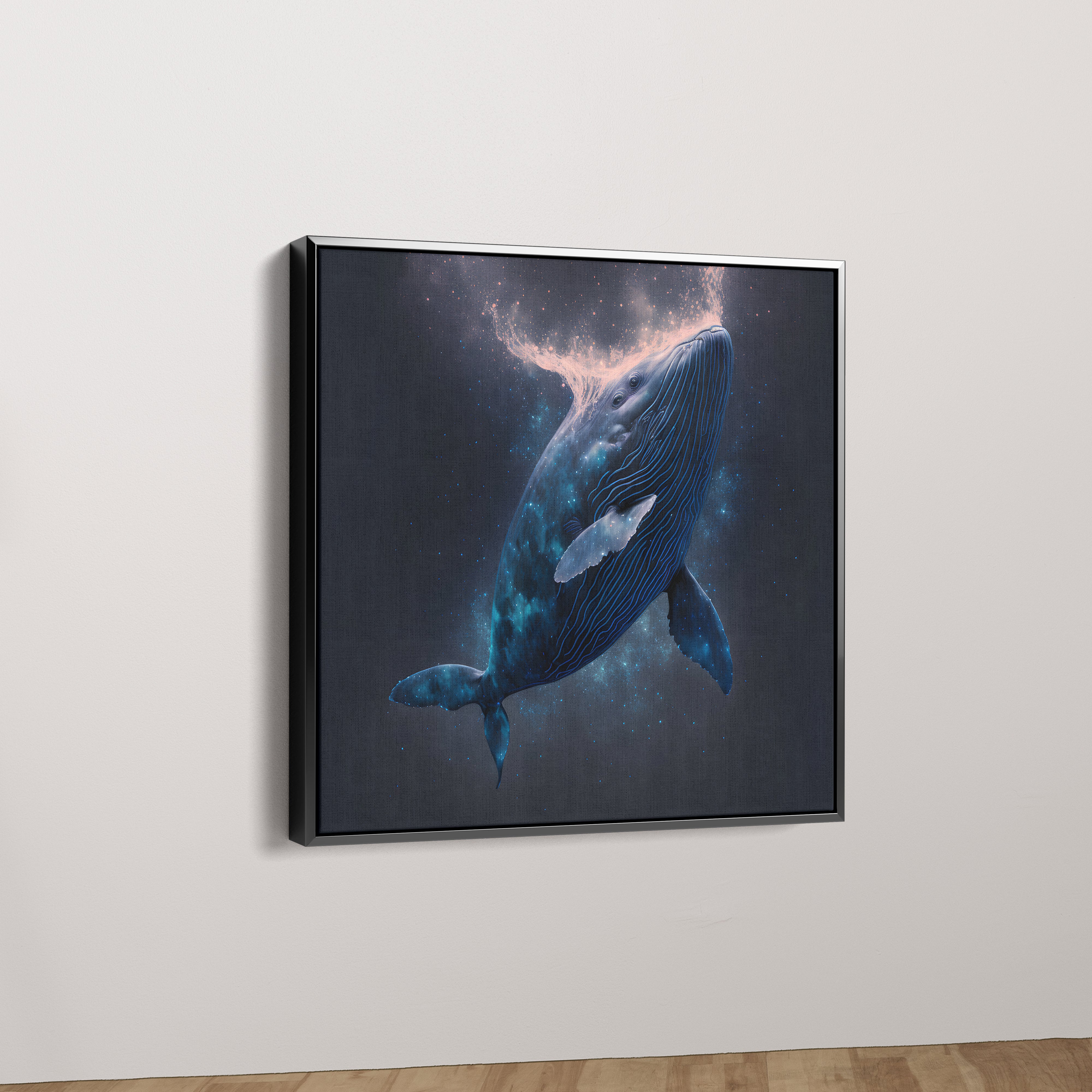 Blue Whale Canvas Wall Painting