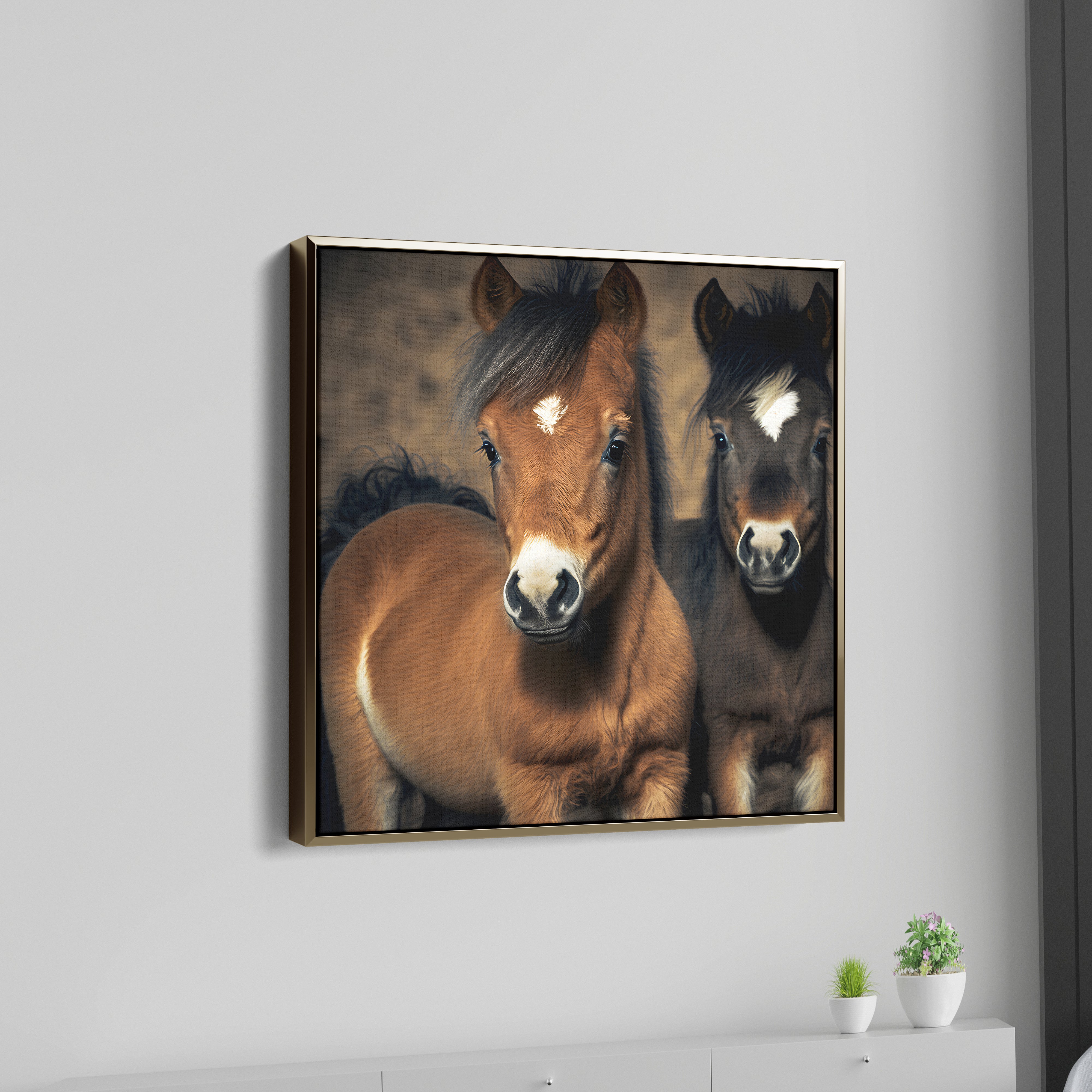 Baby Horses Canvas Wall Painting