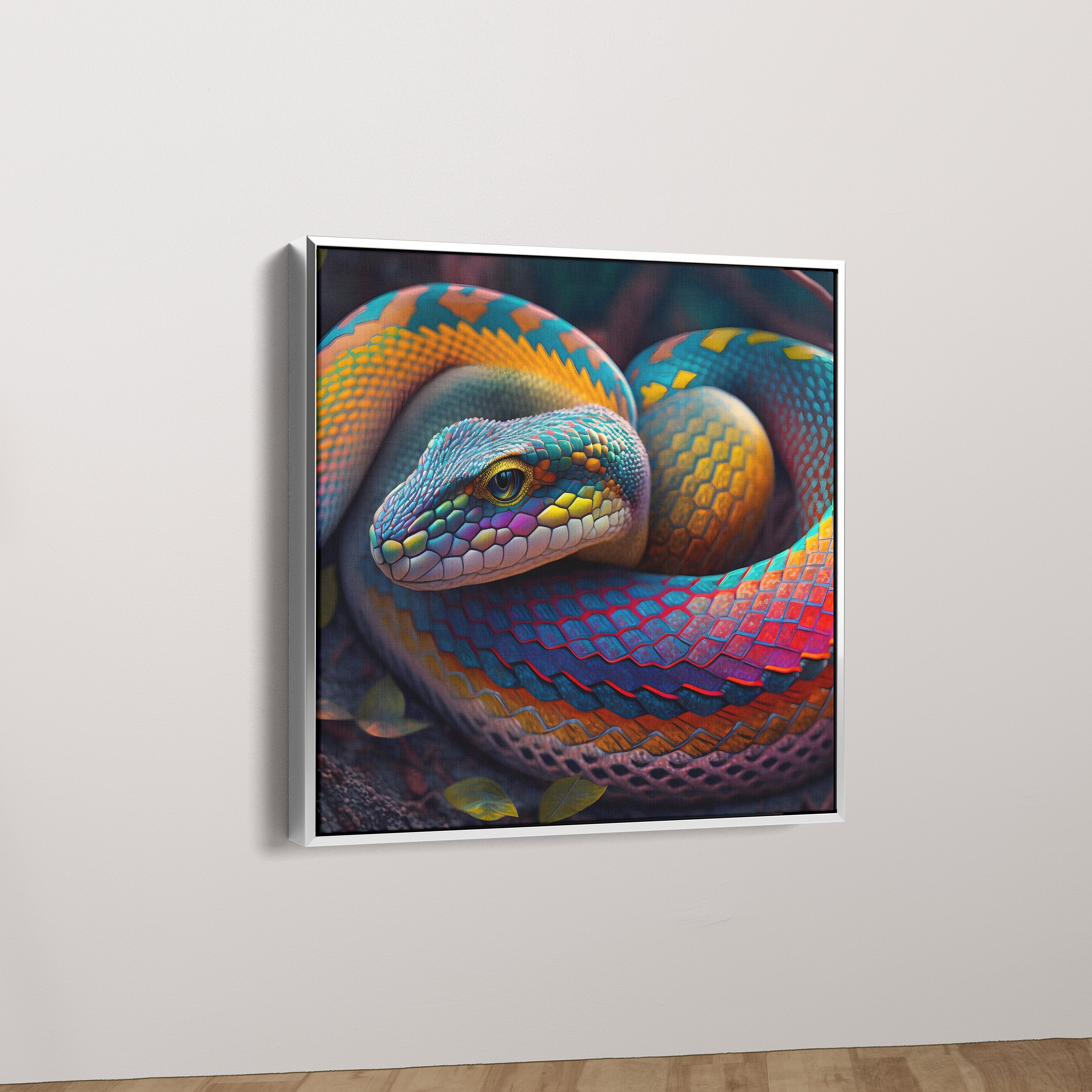 Colorful Snake Canvas Wall Painting