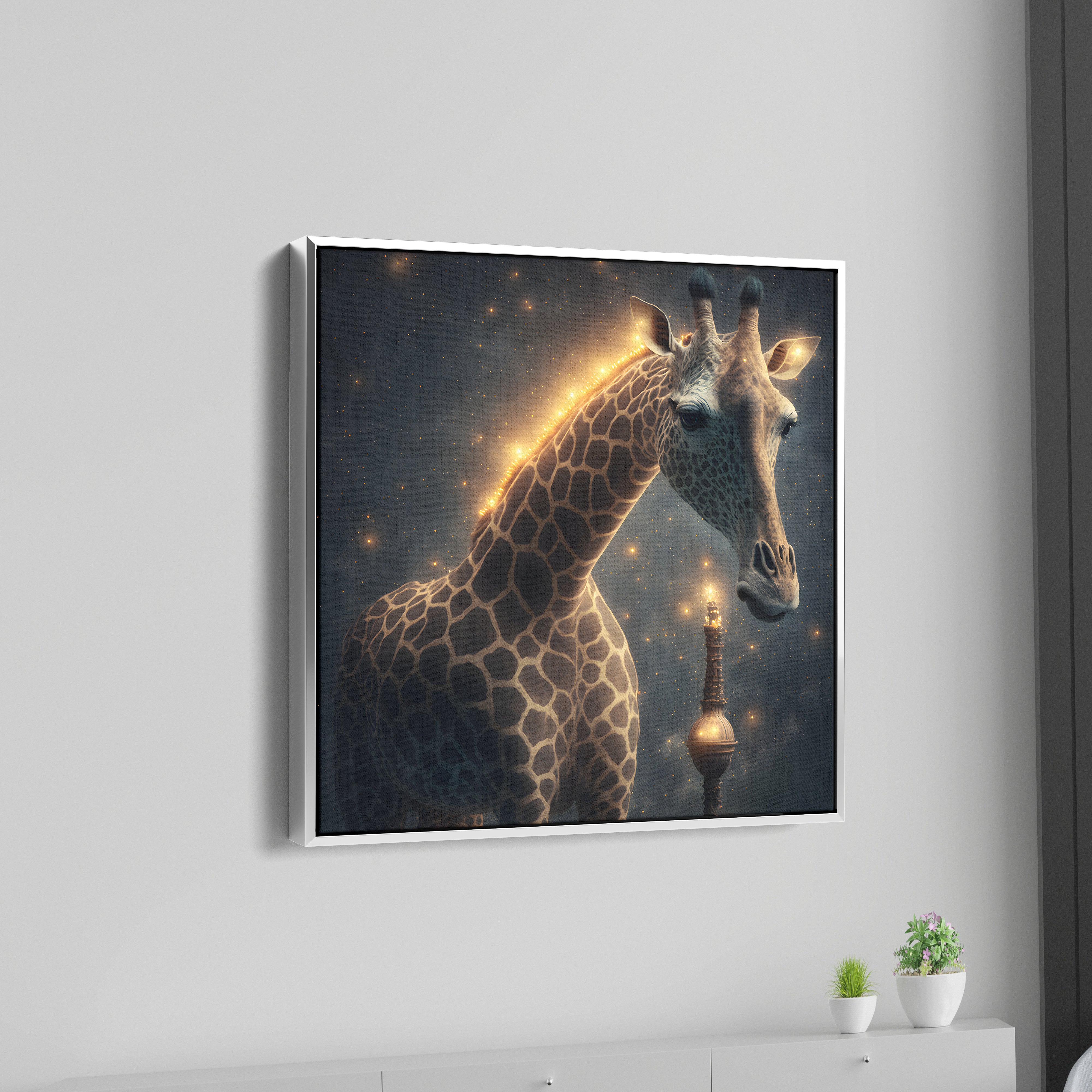 Giraffe Canvas Wall Painting