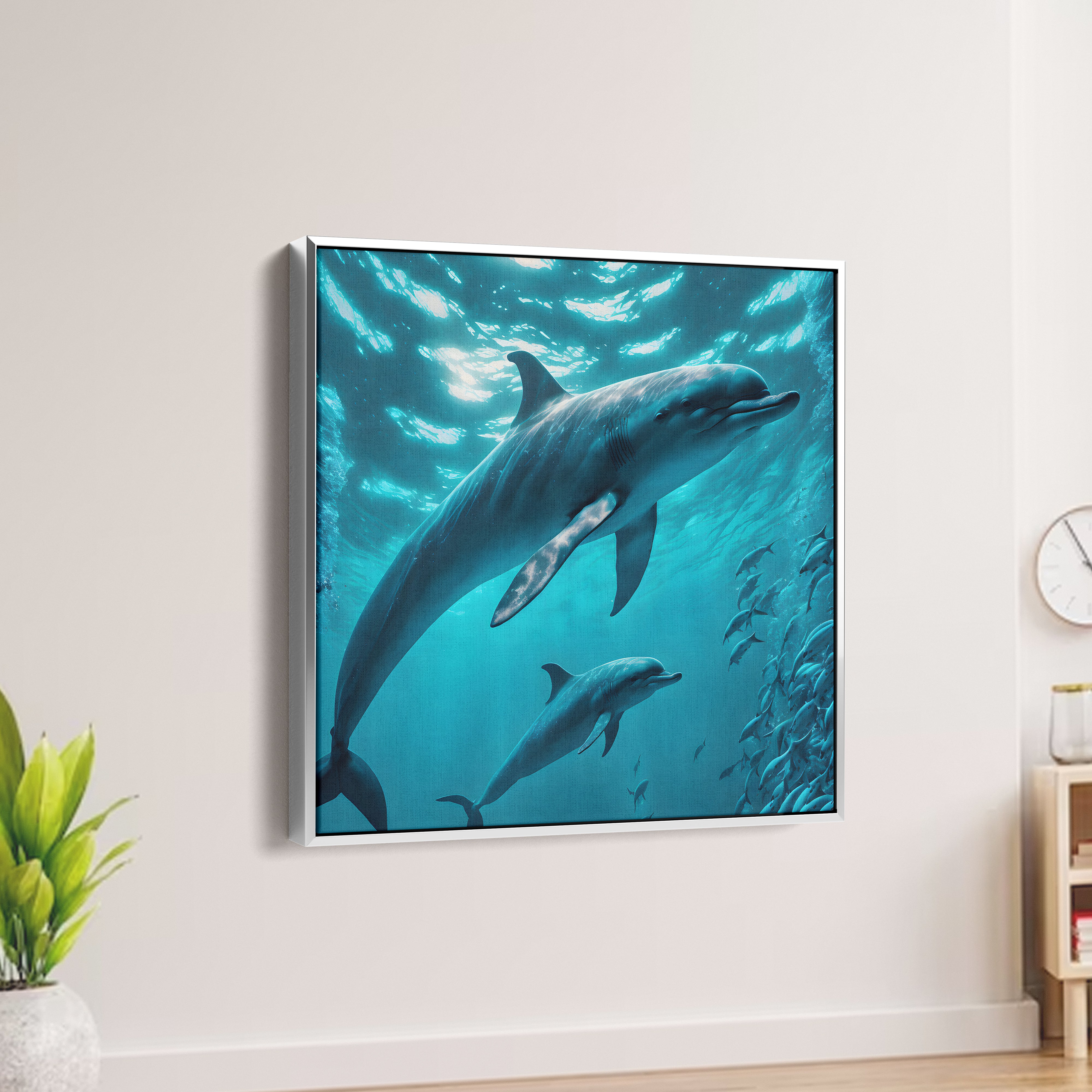 Dolphins Canvas Wall Painting