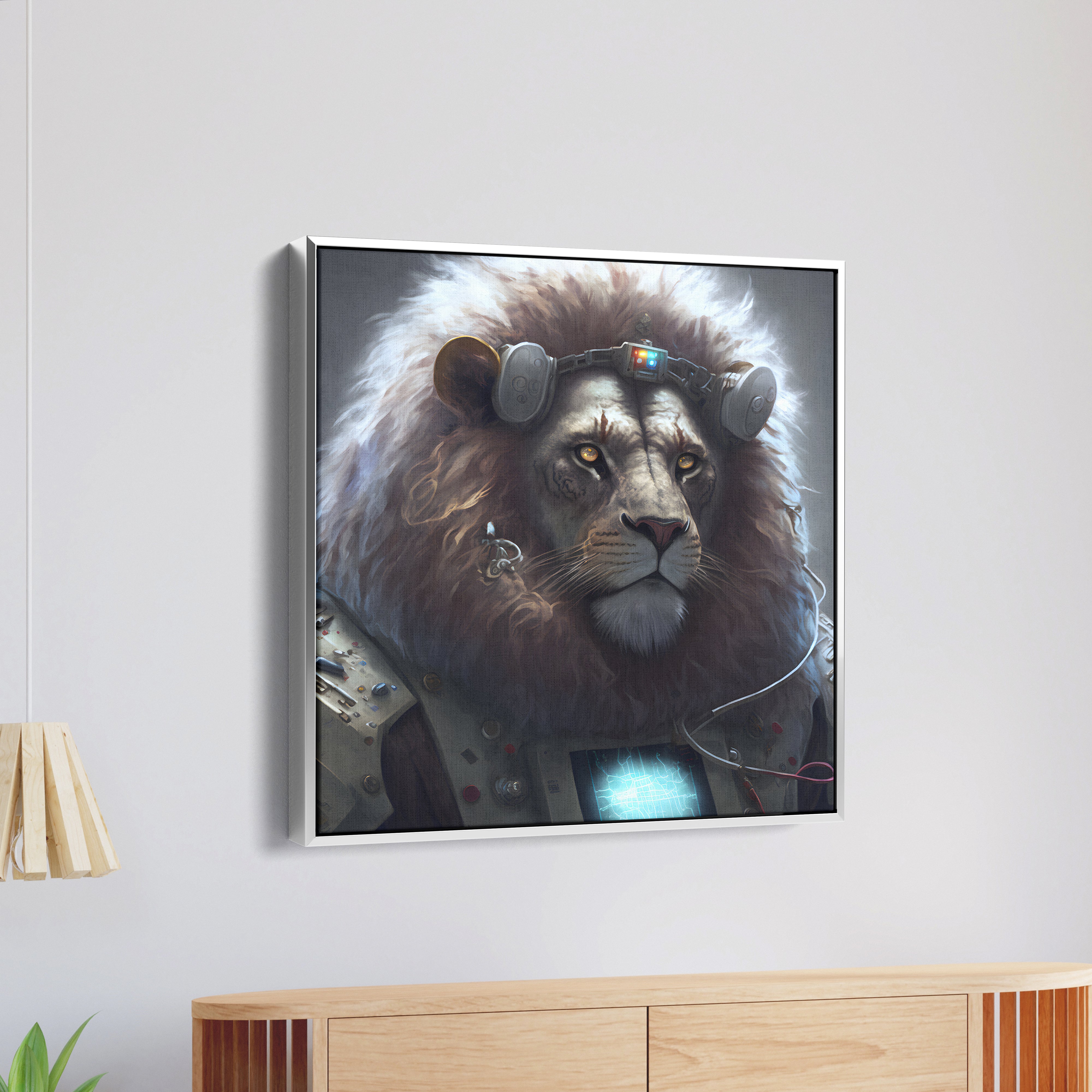 Robot Lion King Canvas Wall Painting