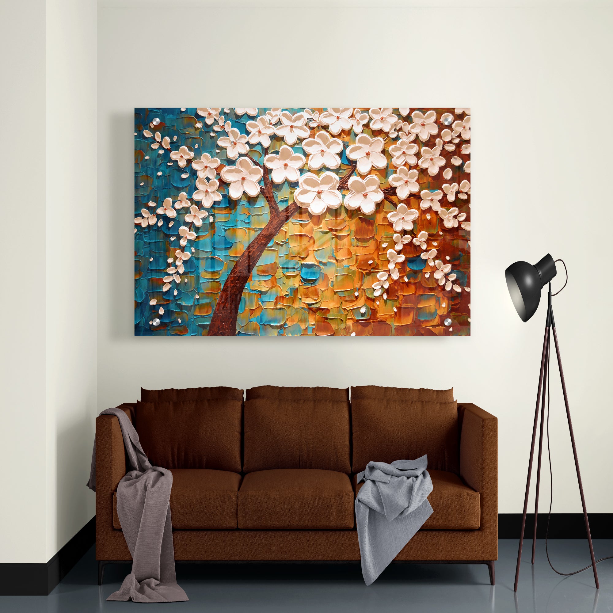 Beautiful Flowers Abstract Art Acrylic Painting
