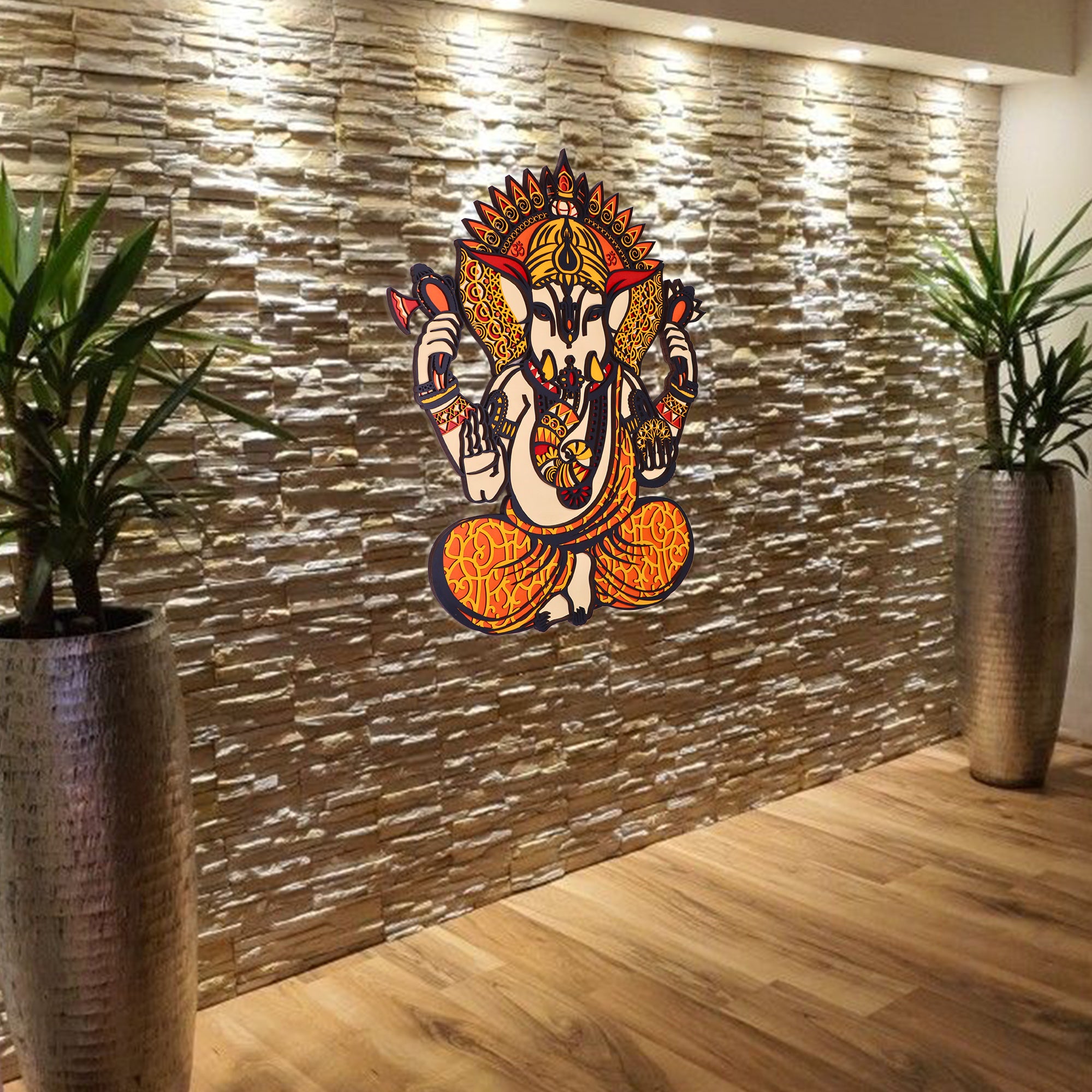 Decorate your home entry walls with 3D Ganesha Wall Art