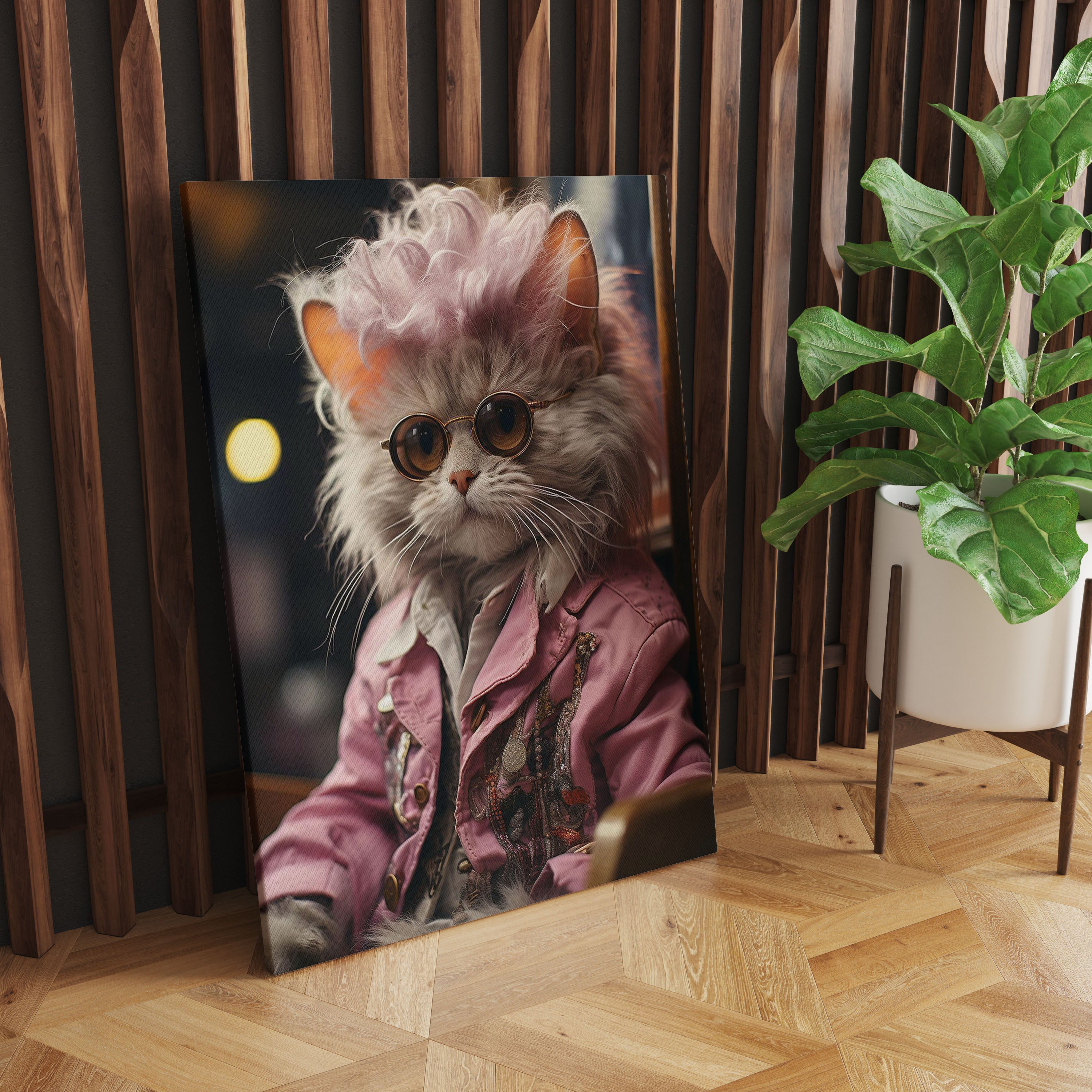 Cute Cat Canvas Wall Painting