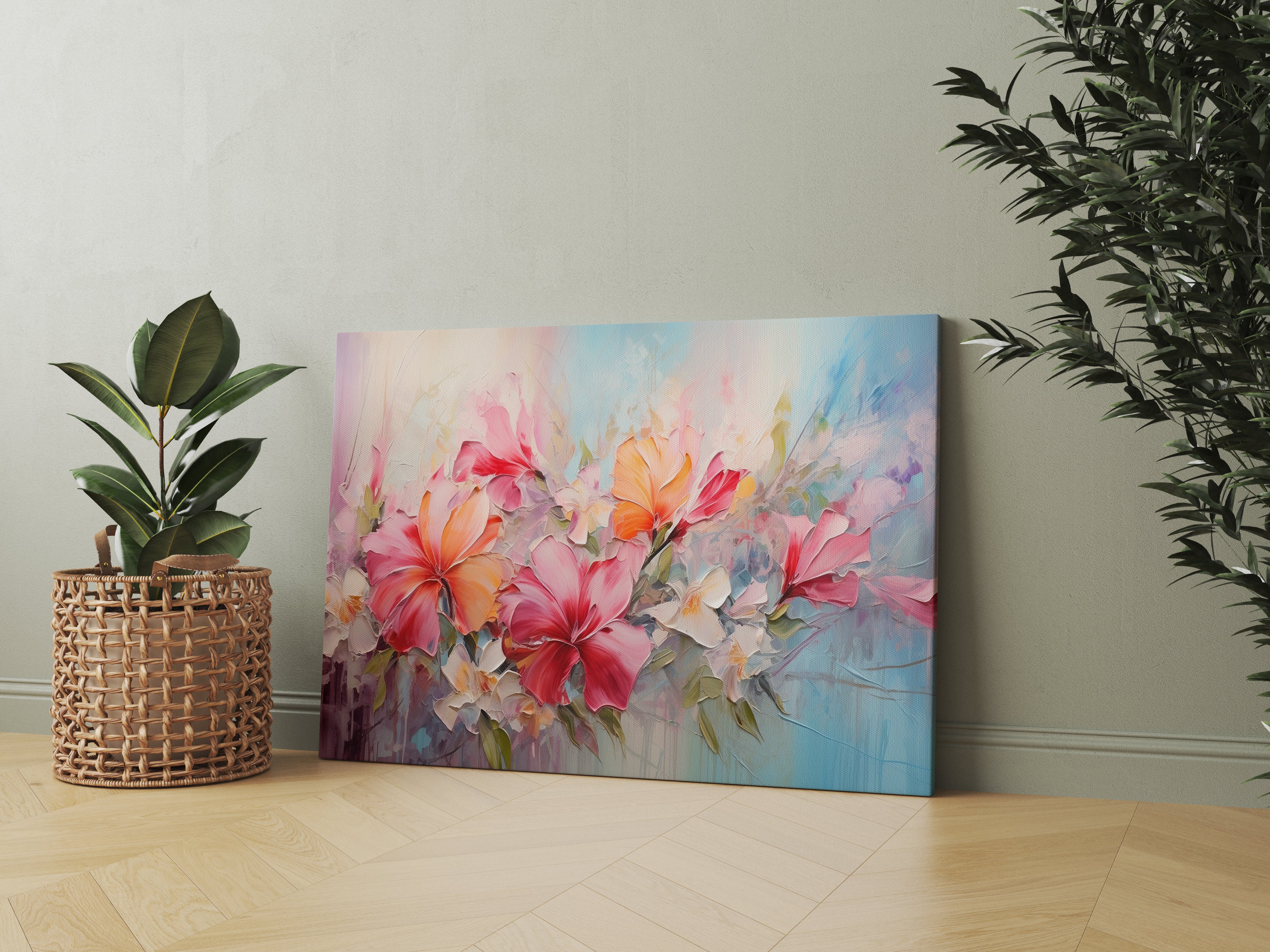 Colorful Flower Abstract Art Canvas Wall Painting
