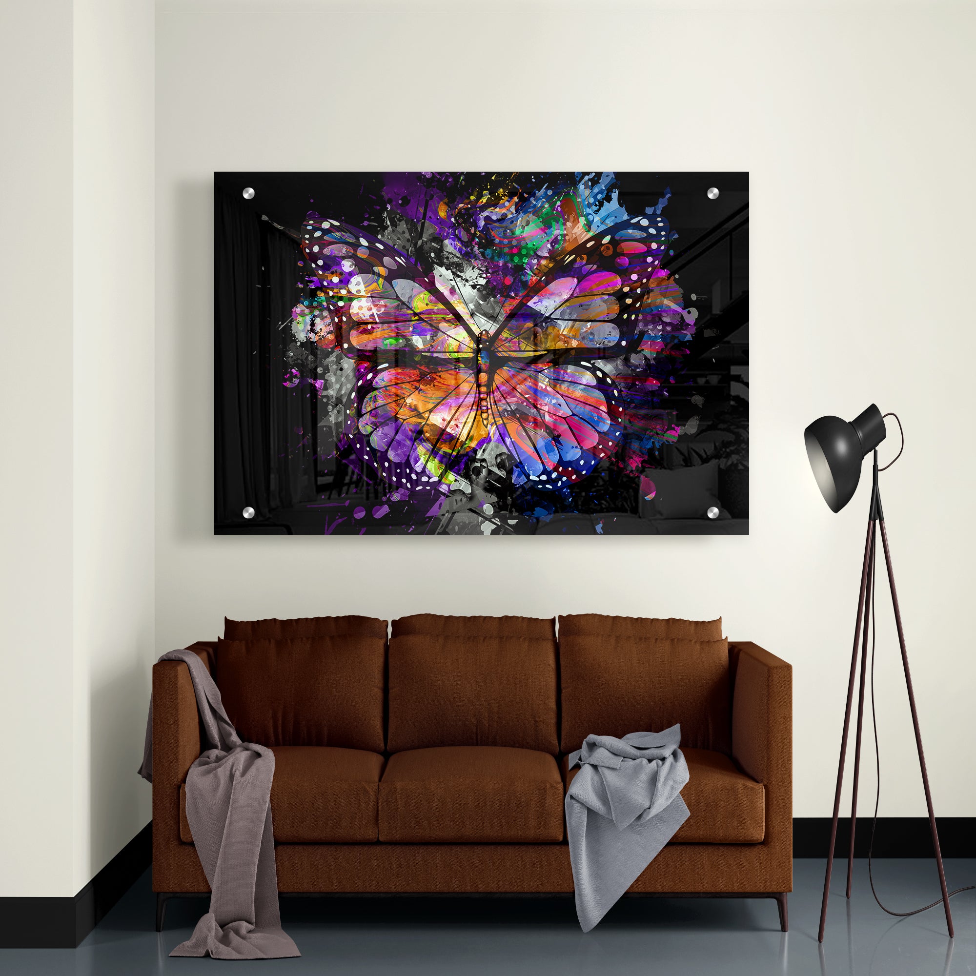 Fluttering Butterfly Acrylic Painting