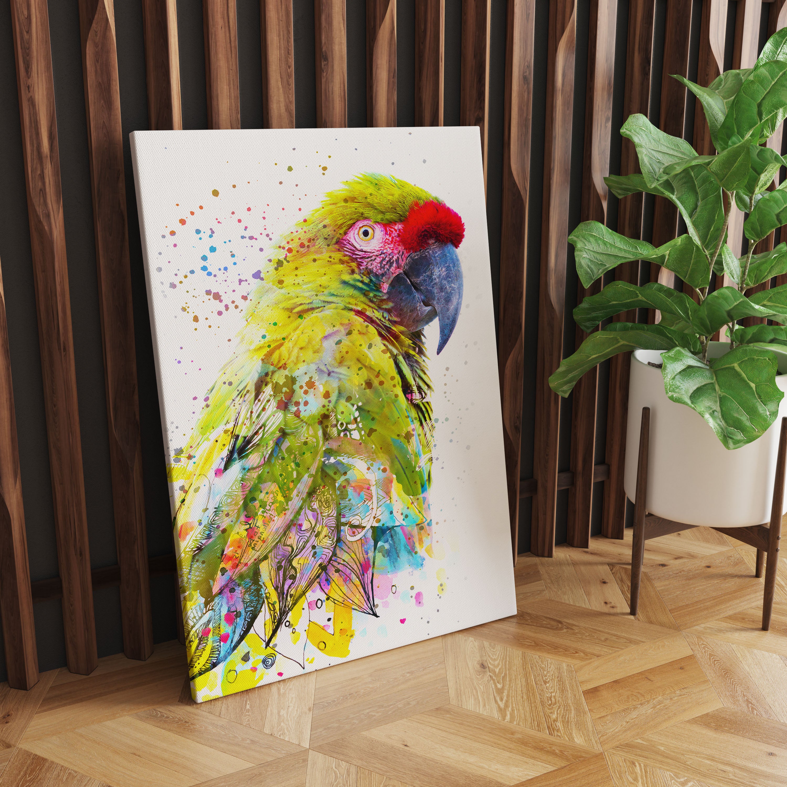Colourful Parrot Wall Art Canvas Wall Painting