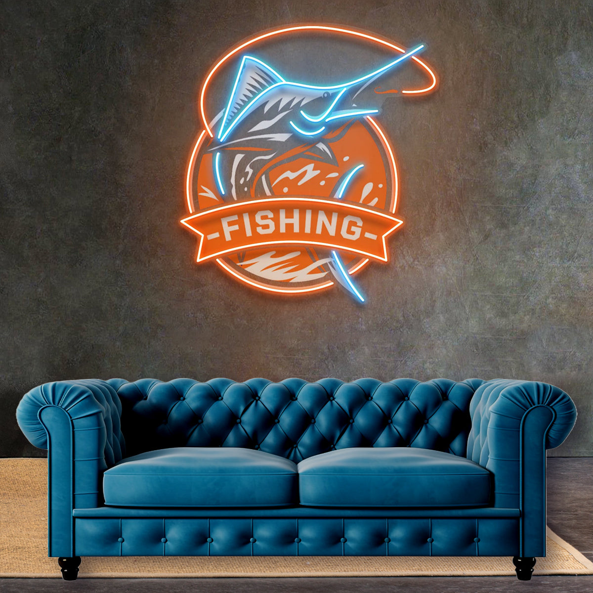 Fishing Logo Led Neon Light