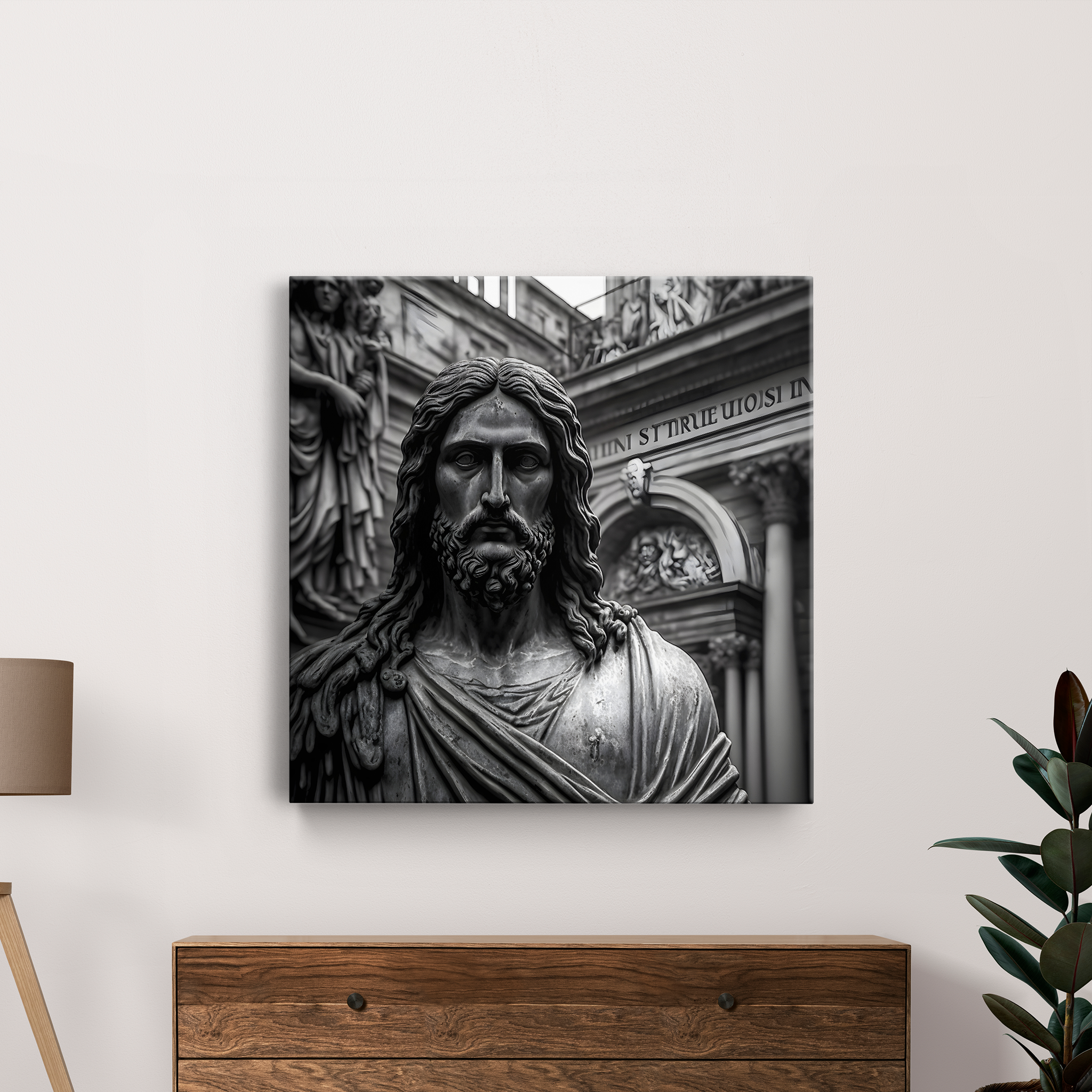 The Jesus Statue Canvas Wall Painting
