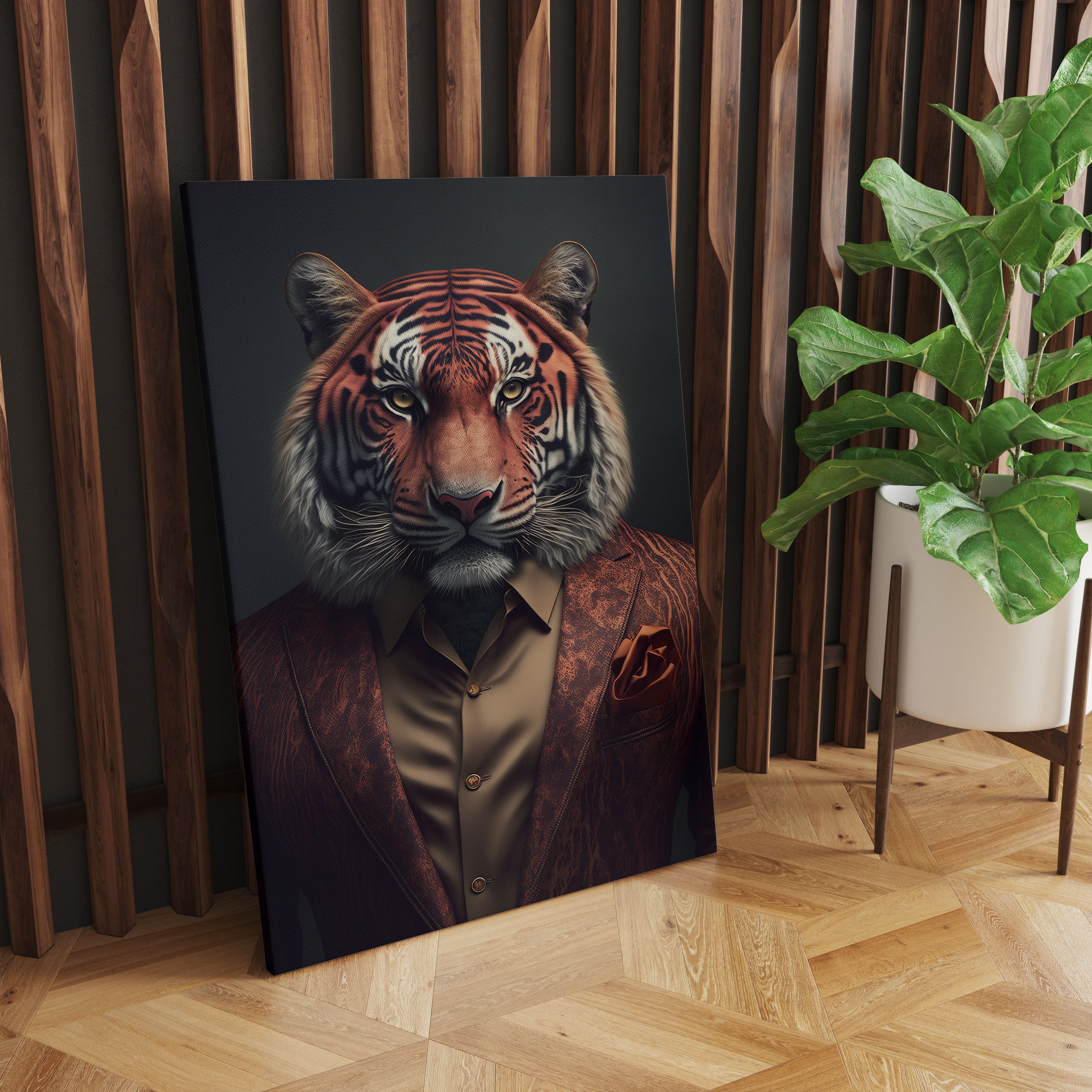 Charming Tiger Gentleman For Office Canvas Wall Canvas Wall Painting