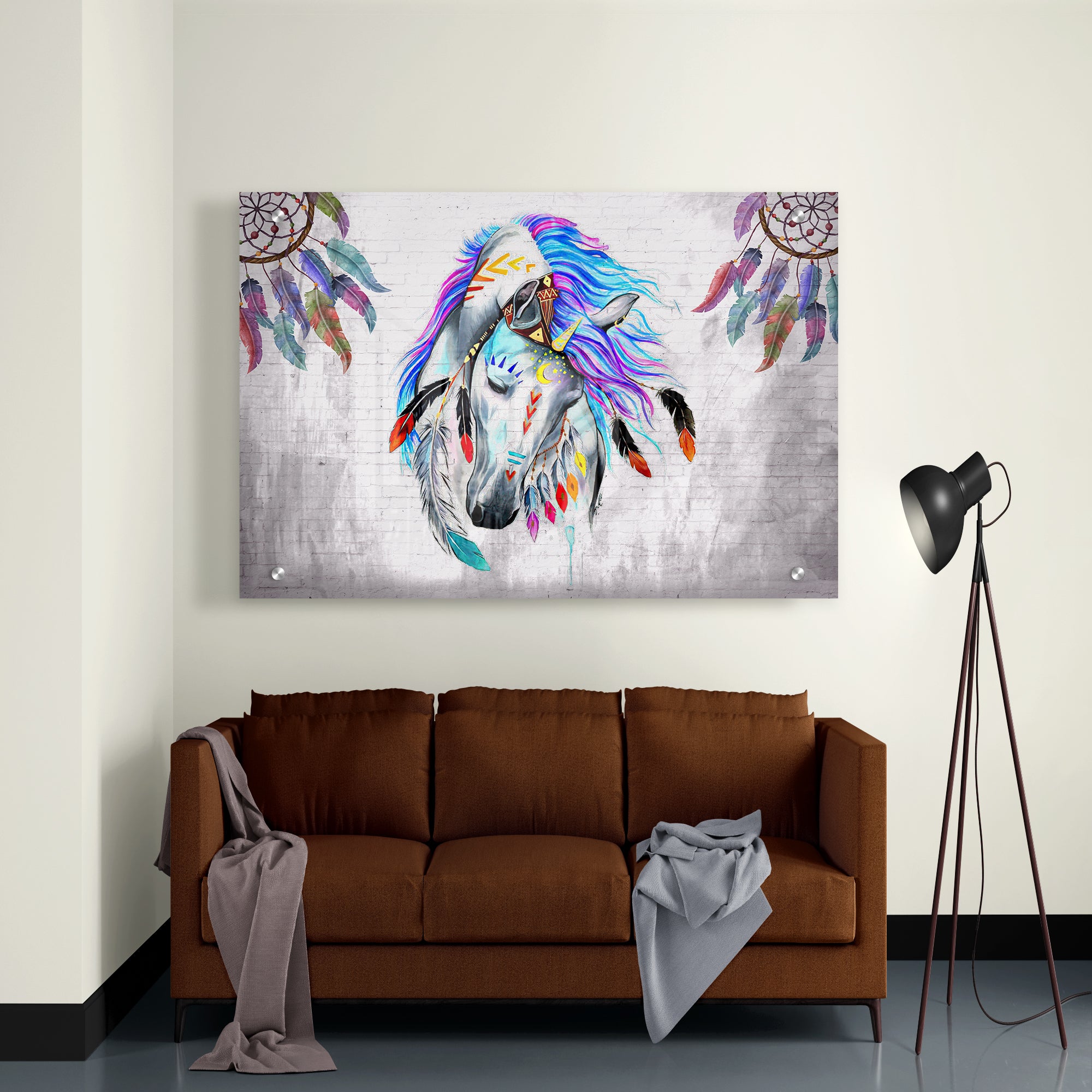 Beautiful Horse Art Vastu Premium Acrylic Wall Painting