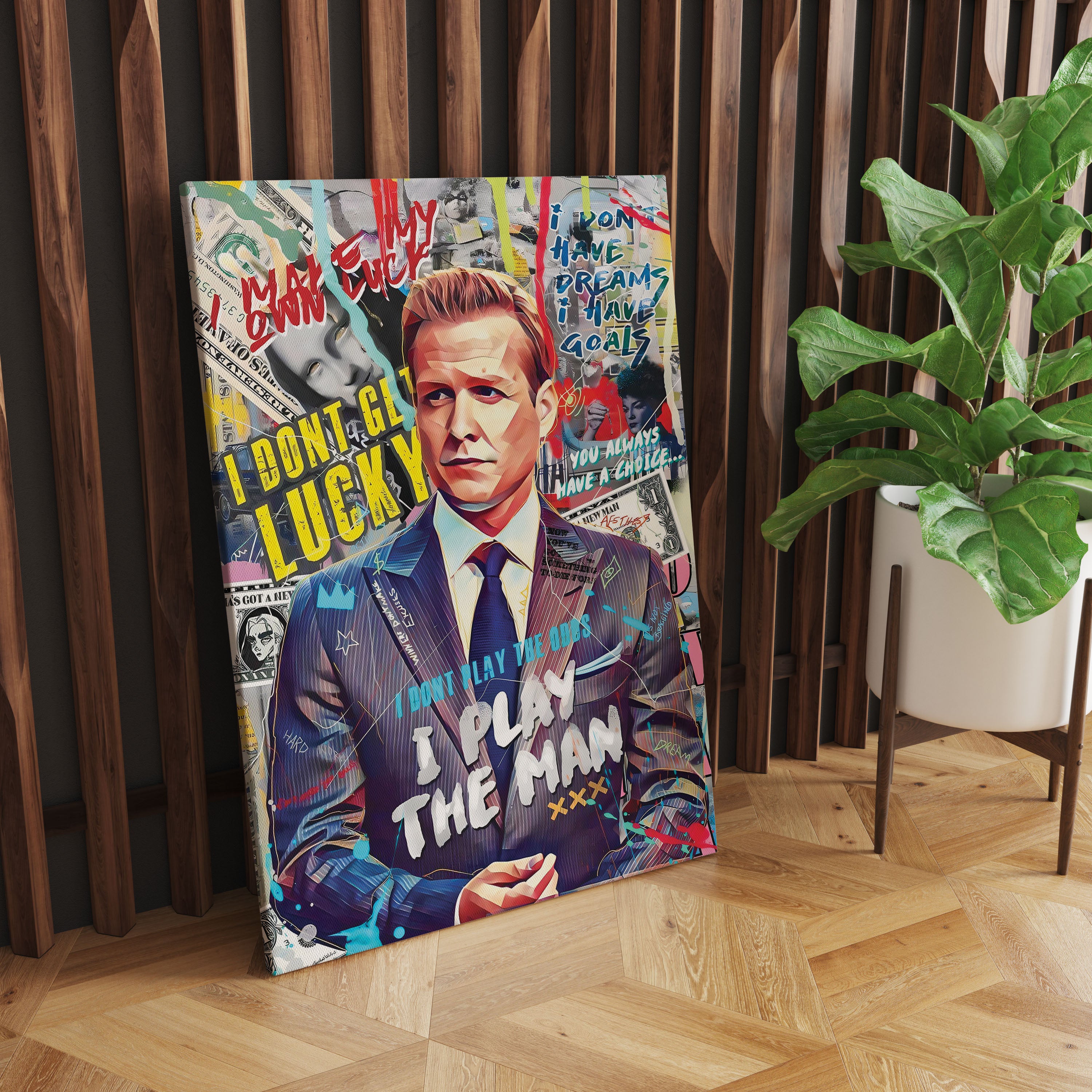 Play the Man Harvey Specter Canvas Wall Painting