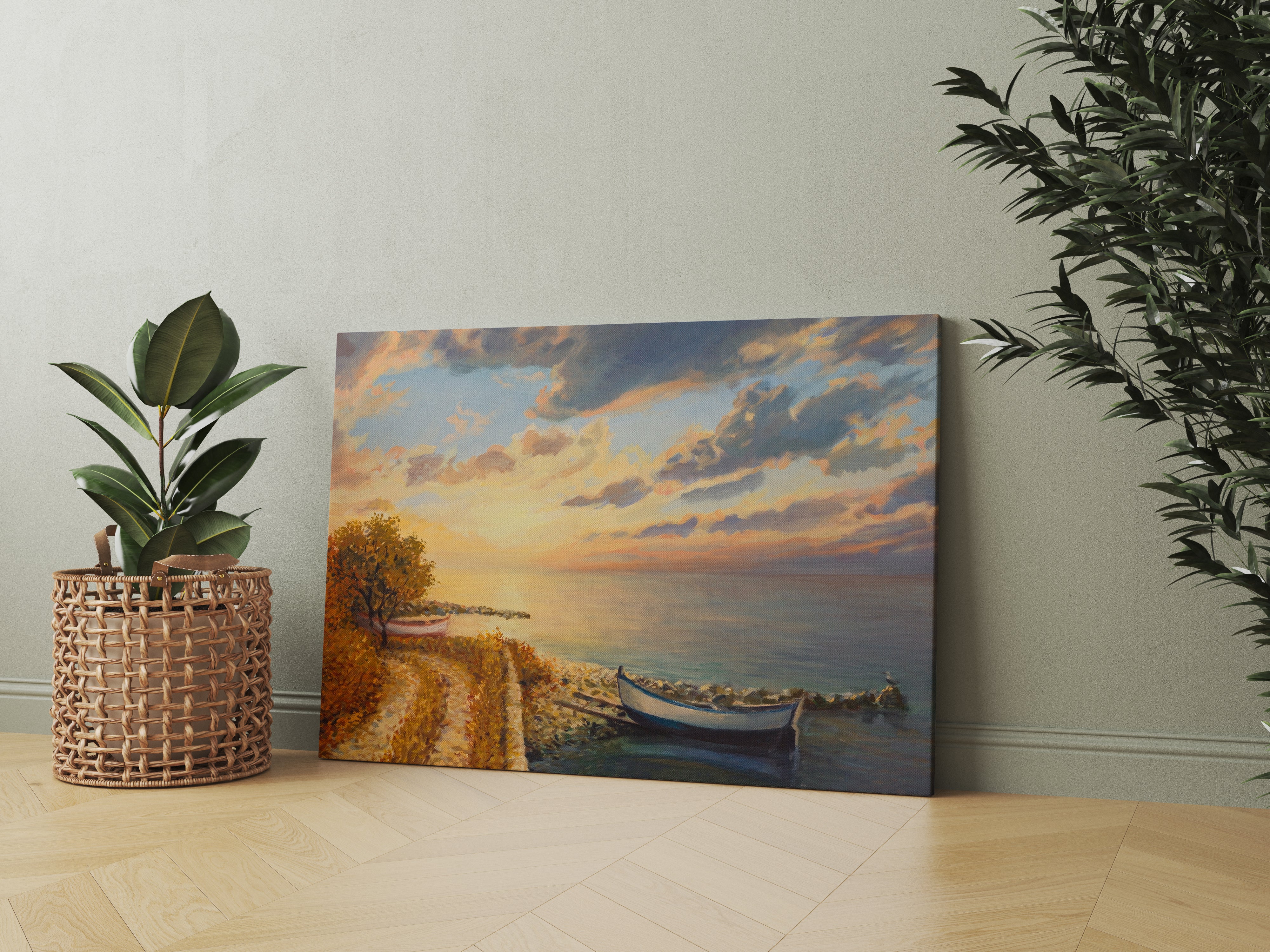 Colorful Sunrise Canvas Wall Painting