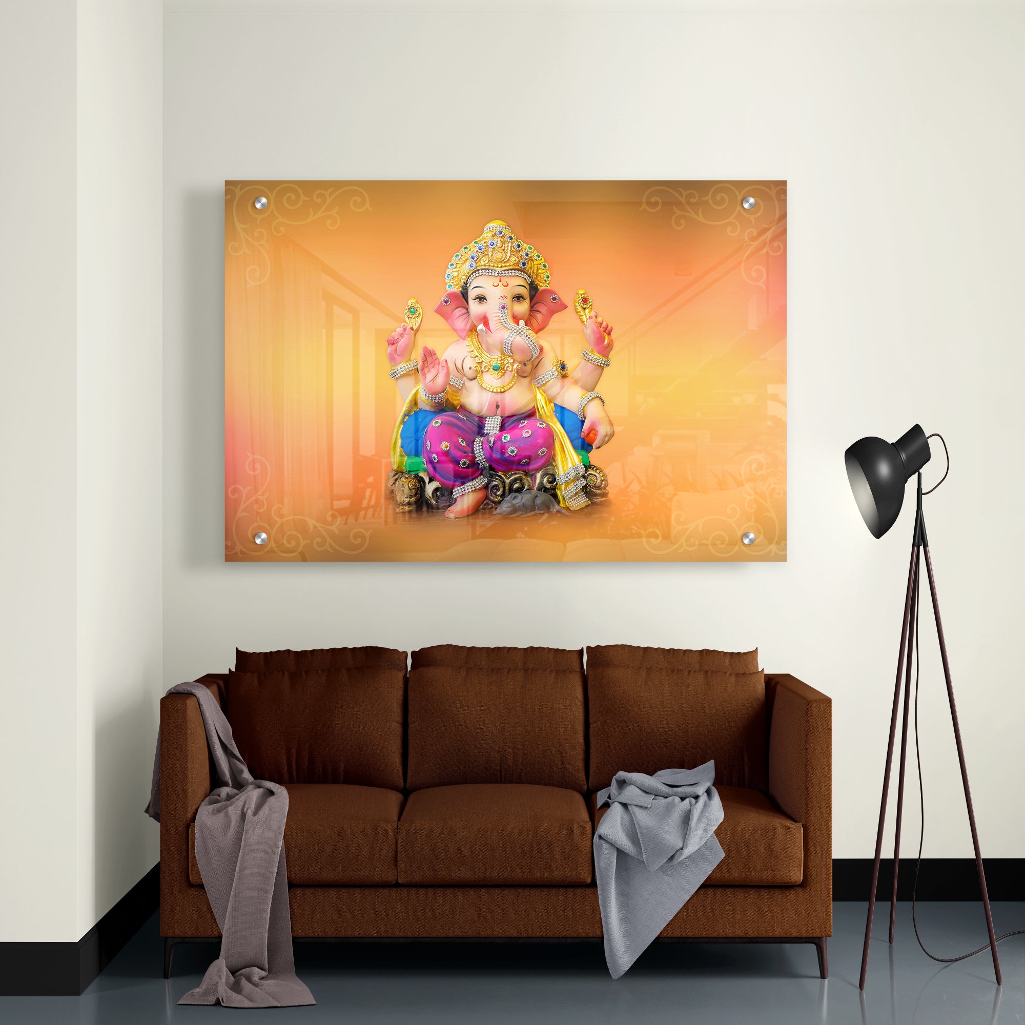 Cute Little Ganesha Wall Painting