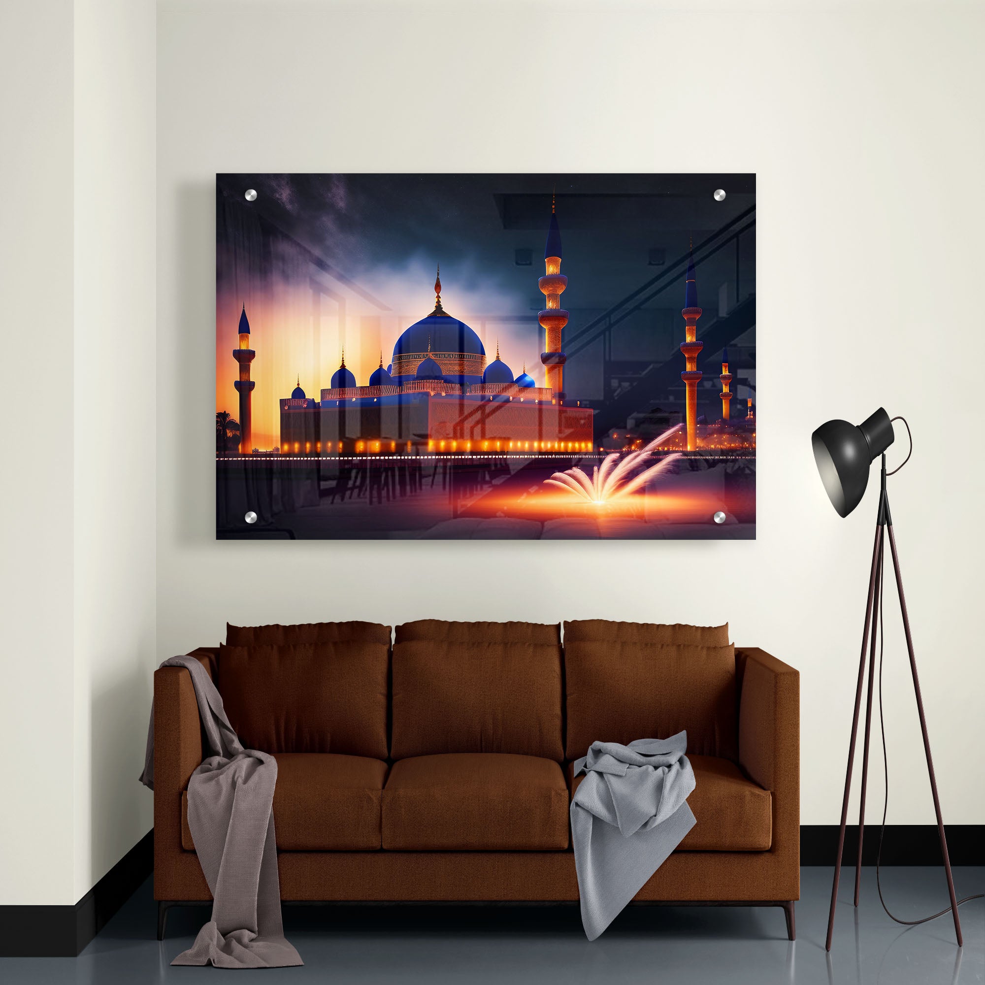 Islamic Attractive Mosque Acrylic Wall Painting