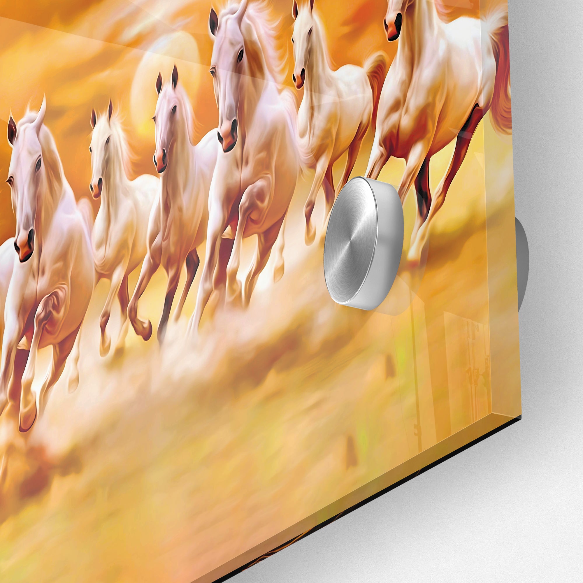 Seven Horses Running at Sunrise Morden Art Premium Acrylic Painting