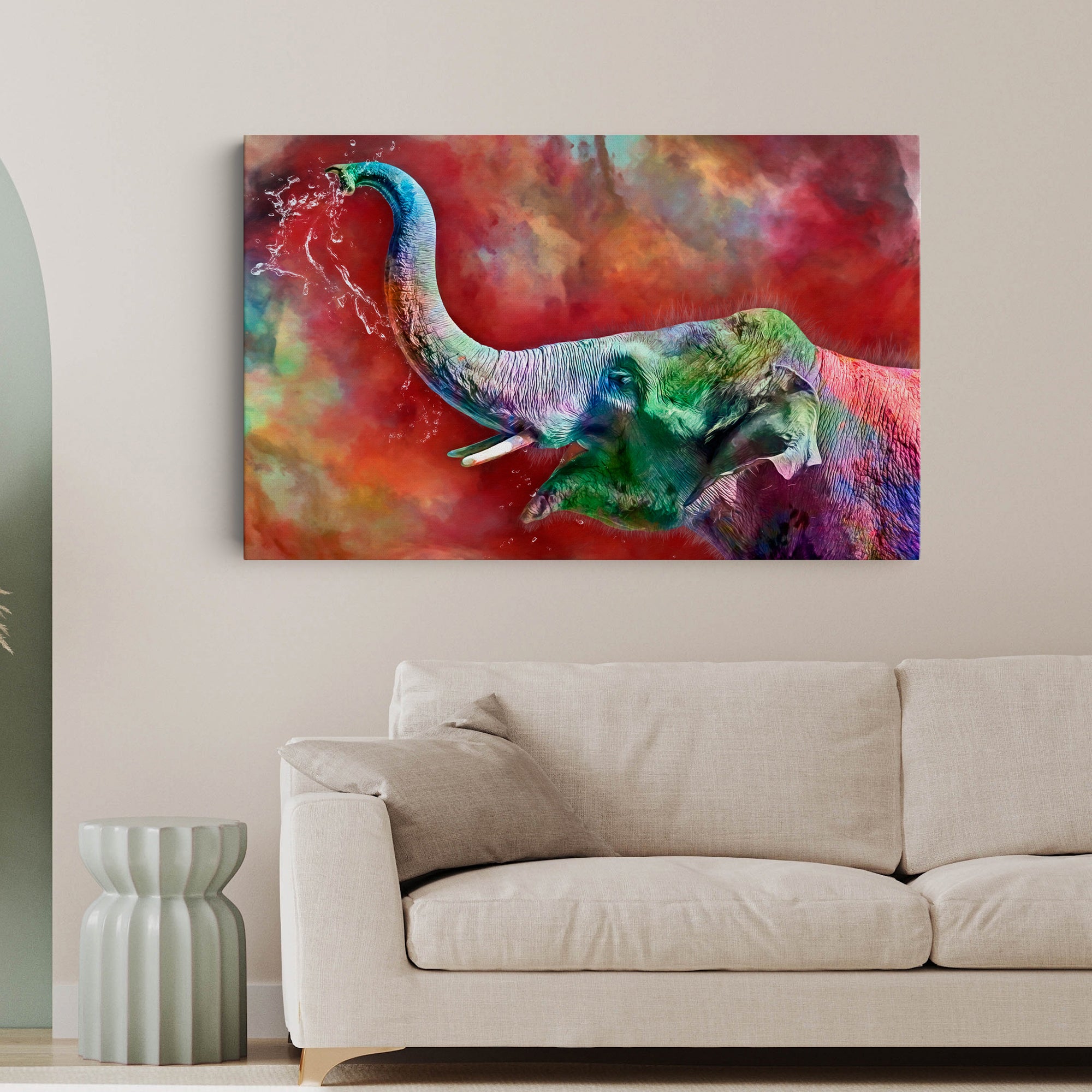 Elephant Abstract Art Wall Painting
