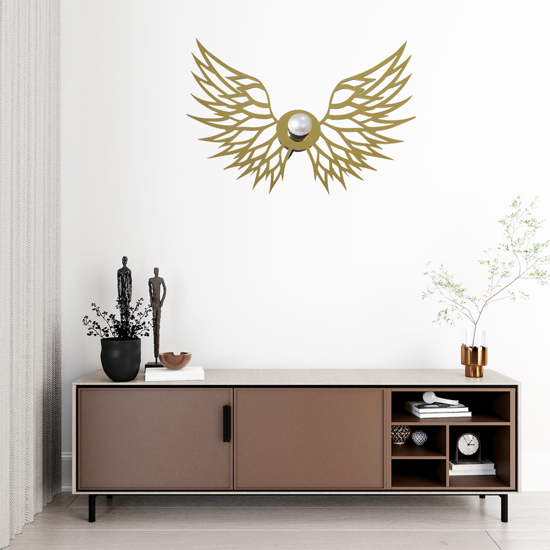Beautiful Fly High Wings Shadow Lamp / Wooden Wall Art