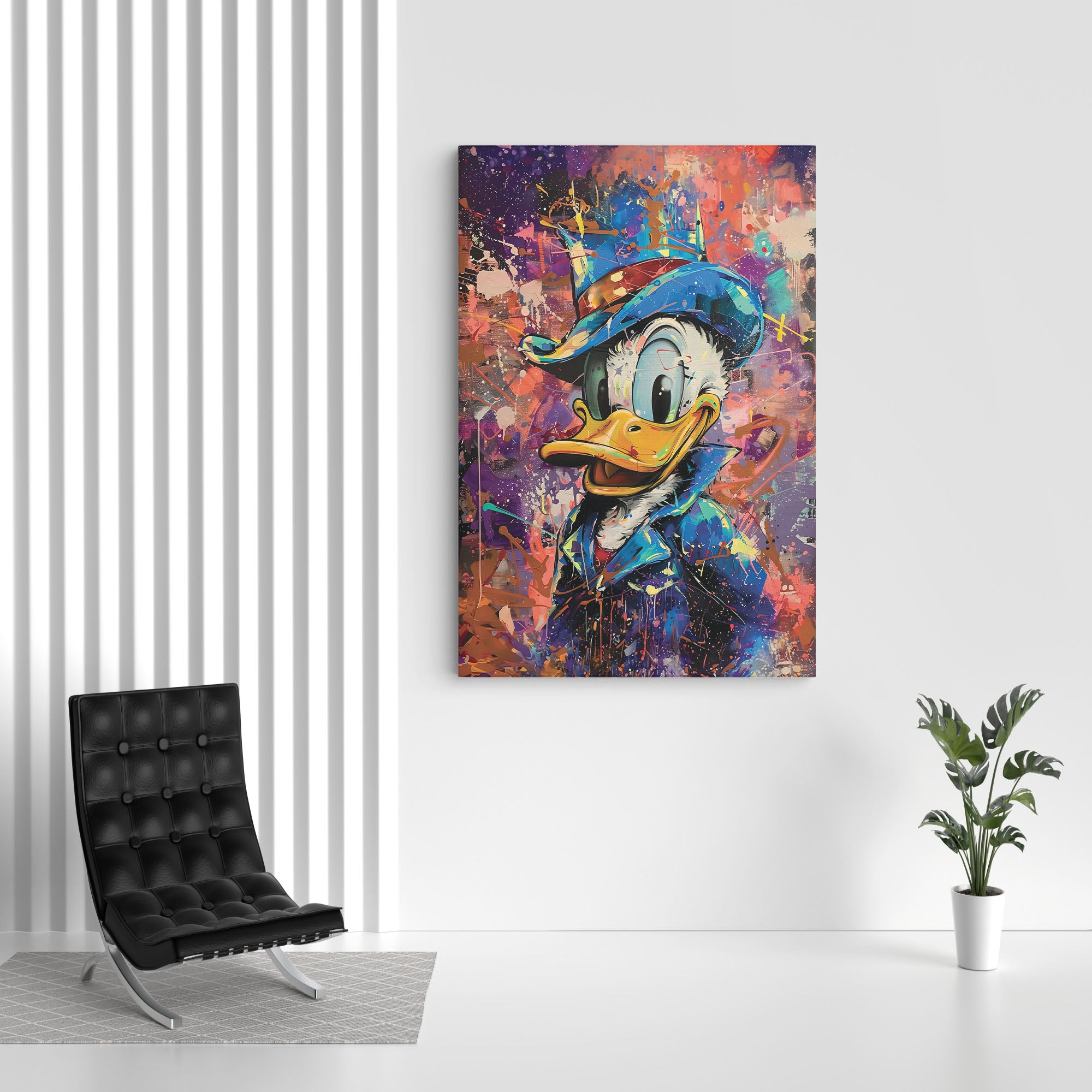 Scrooge Mcduck Pop Art Canvas Wall Painting