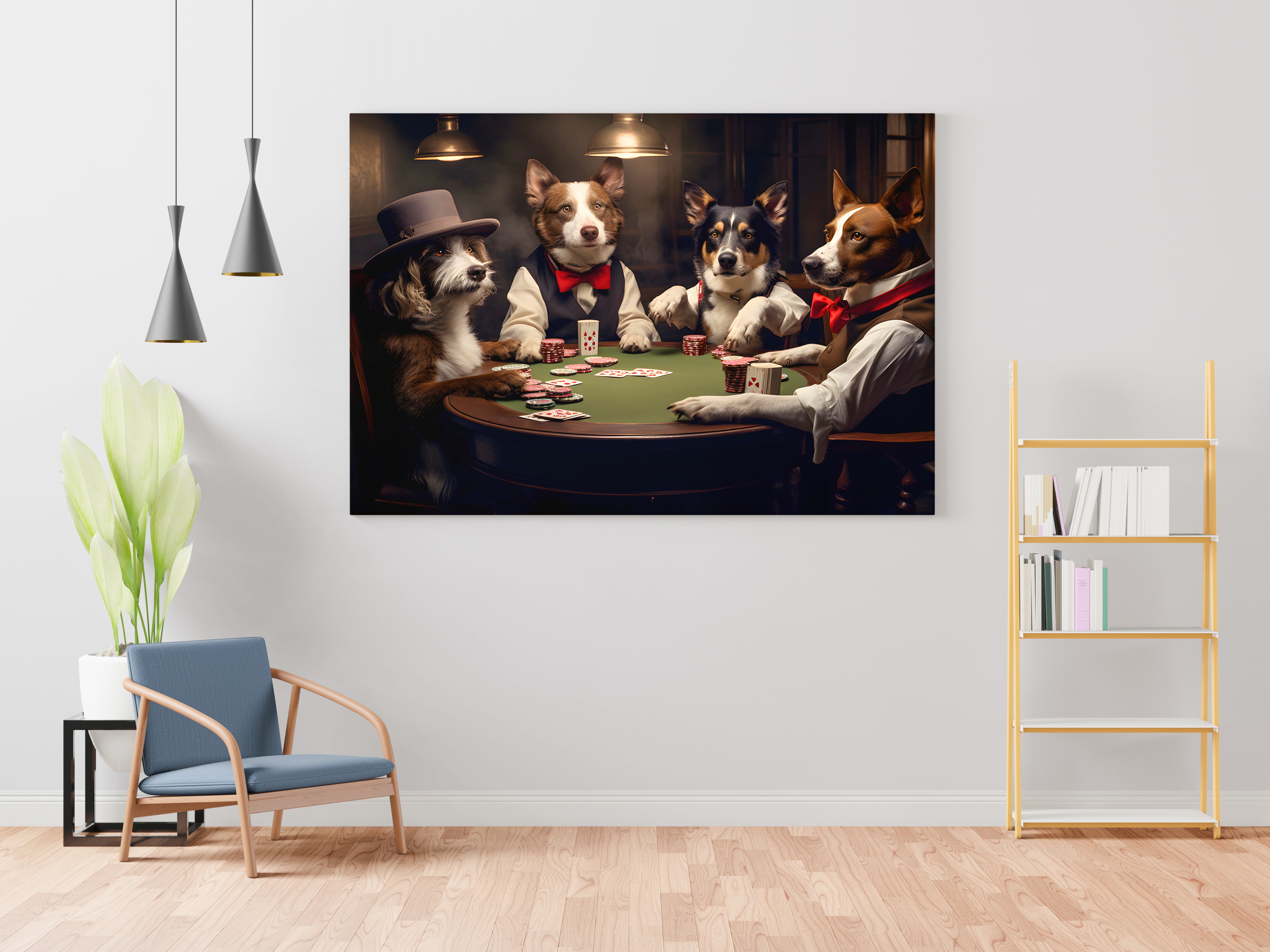 Dogs In Casino Canvas Wall Painting