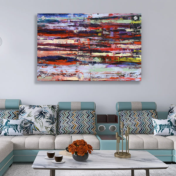 Contemporary Color Abstract Premium Acrylic Wall Painting