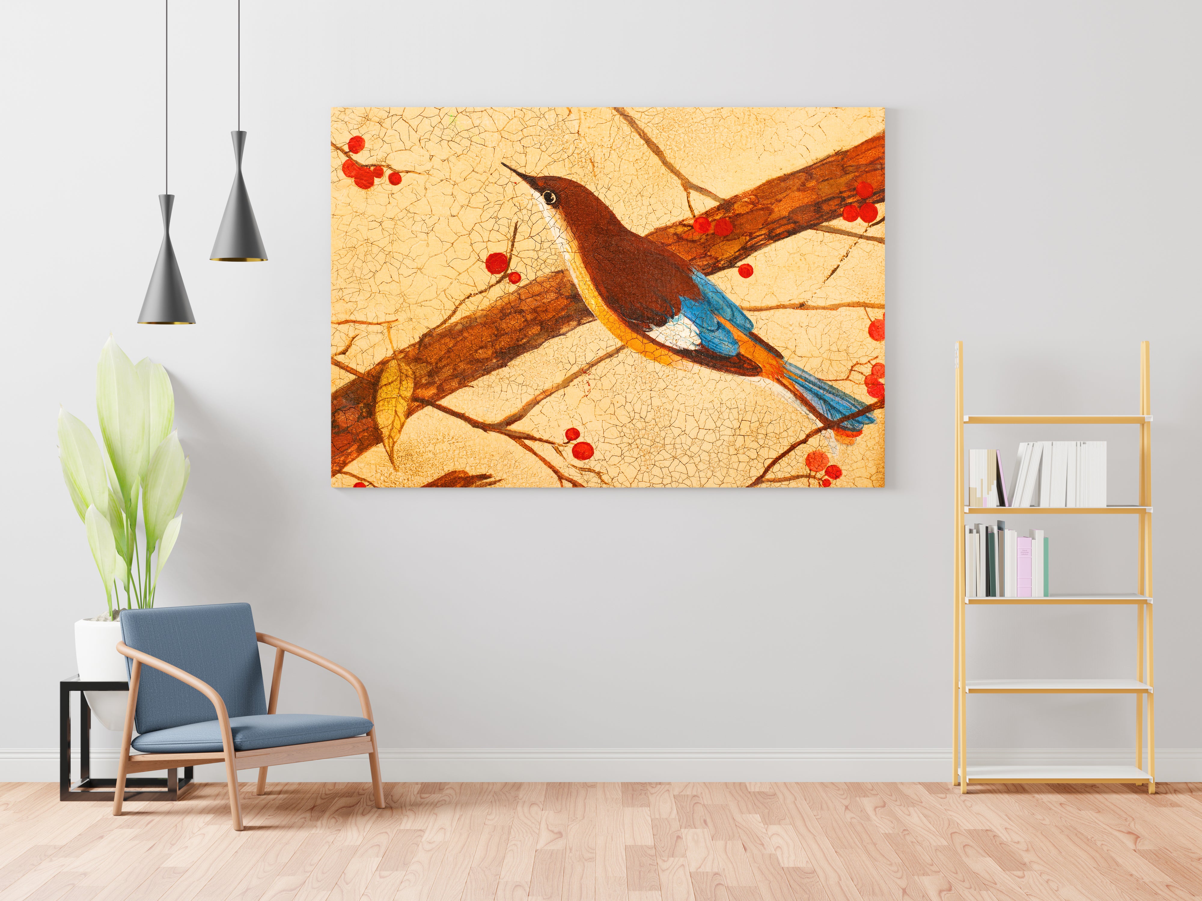 Abstract Bird Canvas Wall Painting