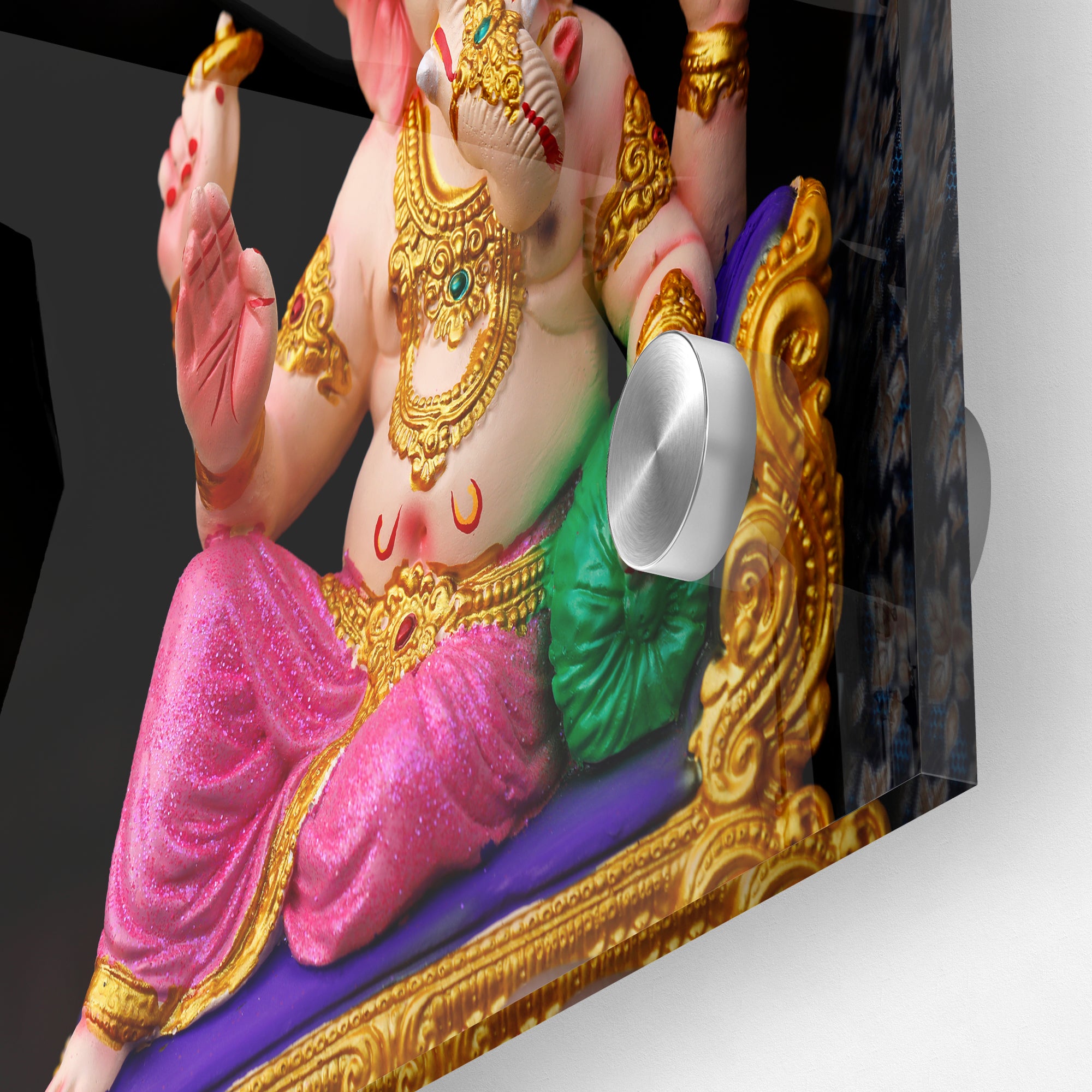 Lord Ganapathi Statue Acrylic Wall Painting
