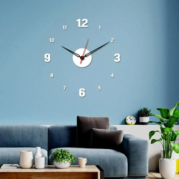 Small Number Designer Big Size 3D Infinity Wall Clock