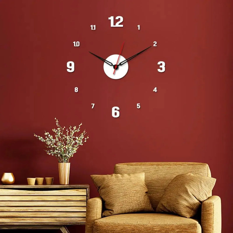 Small Number Designer Big Size 3D Infinity Wall Clock