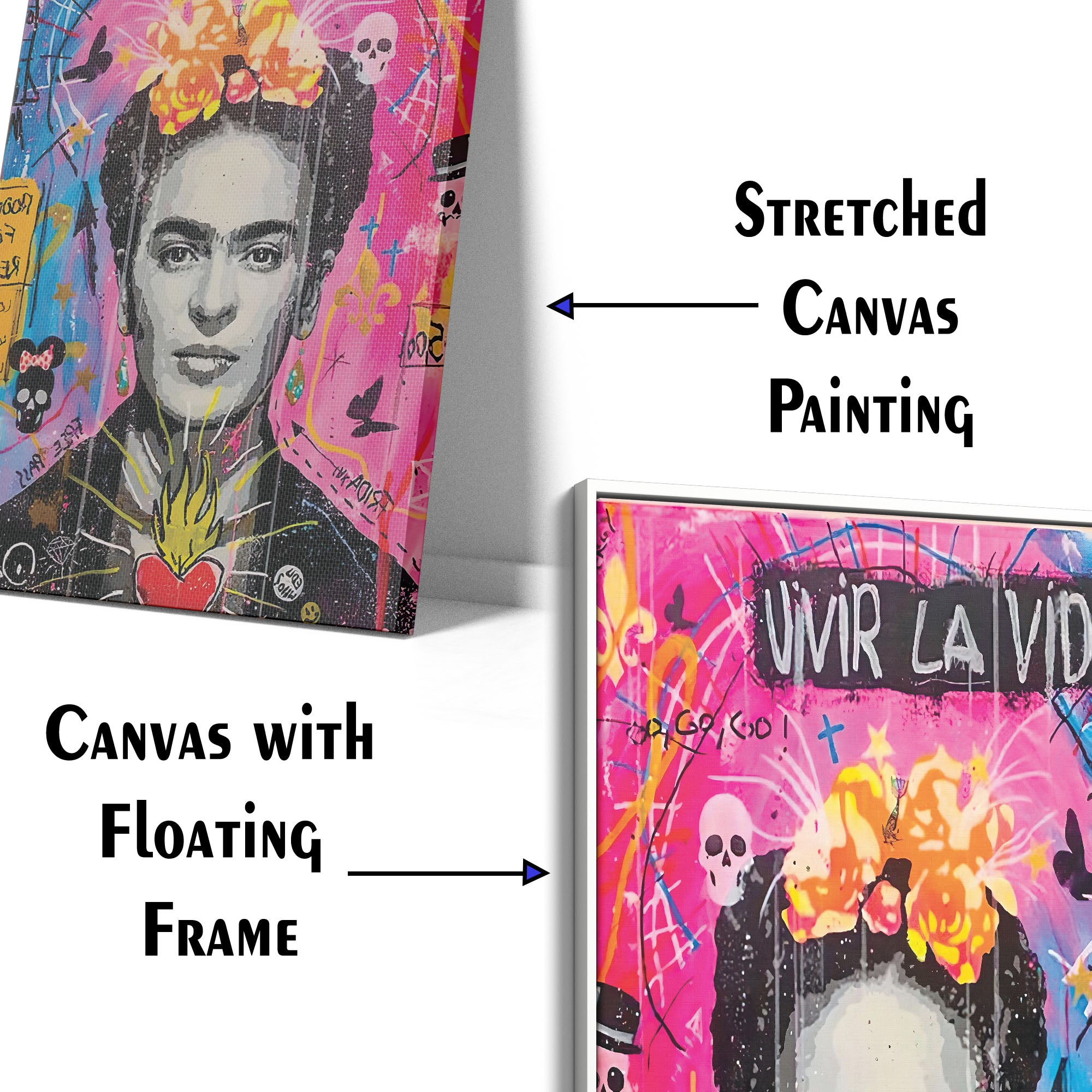 Vivir La vida Frida Kahlo Canvas Wall Painting