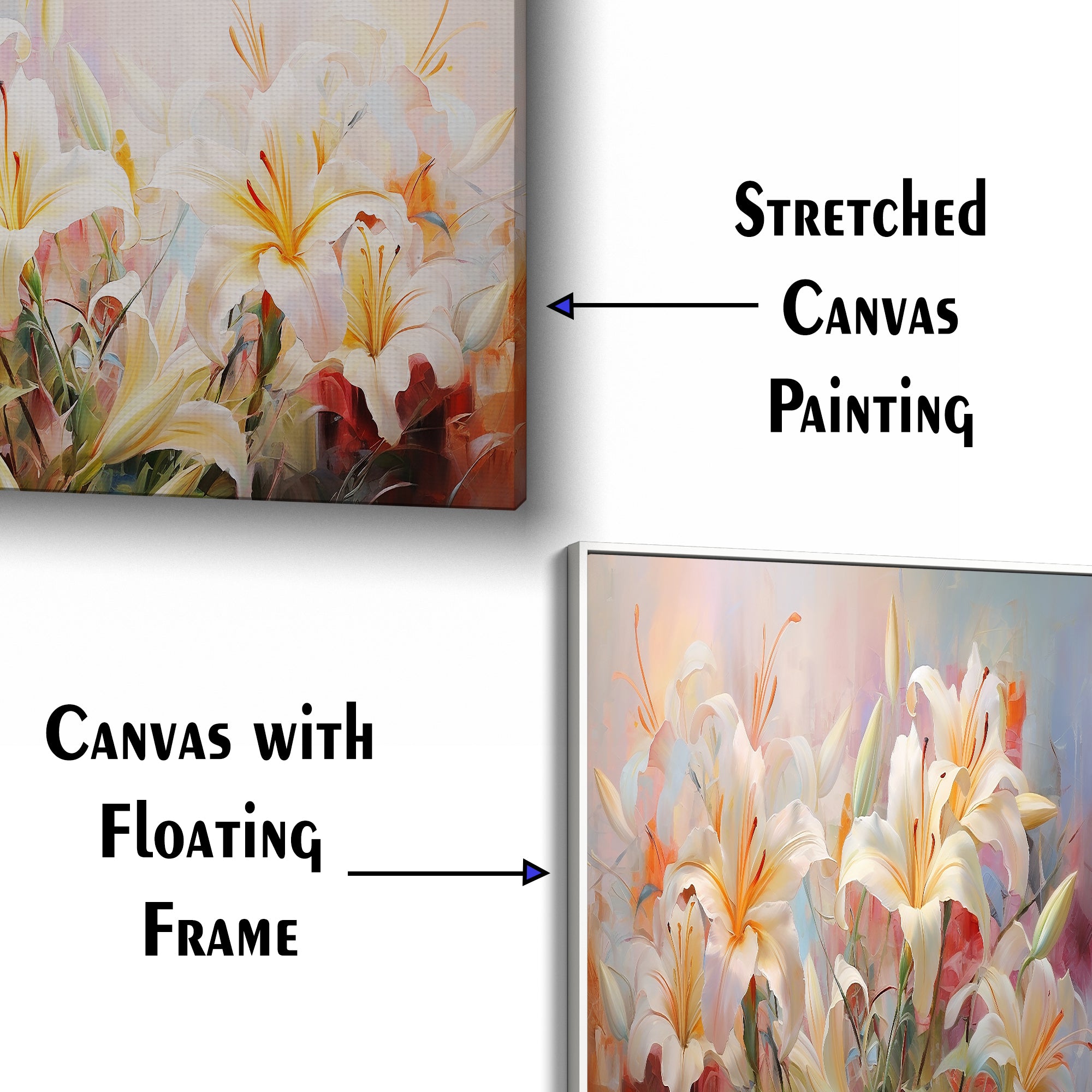 Colorful Lilly Flower Canvas Wall Painting