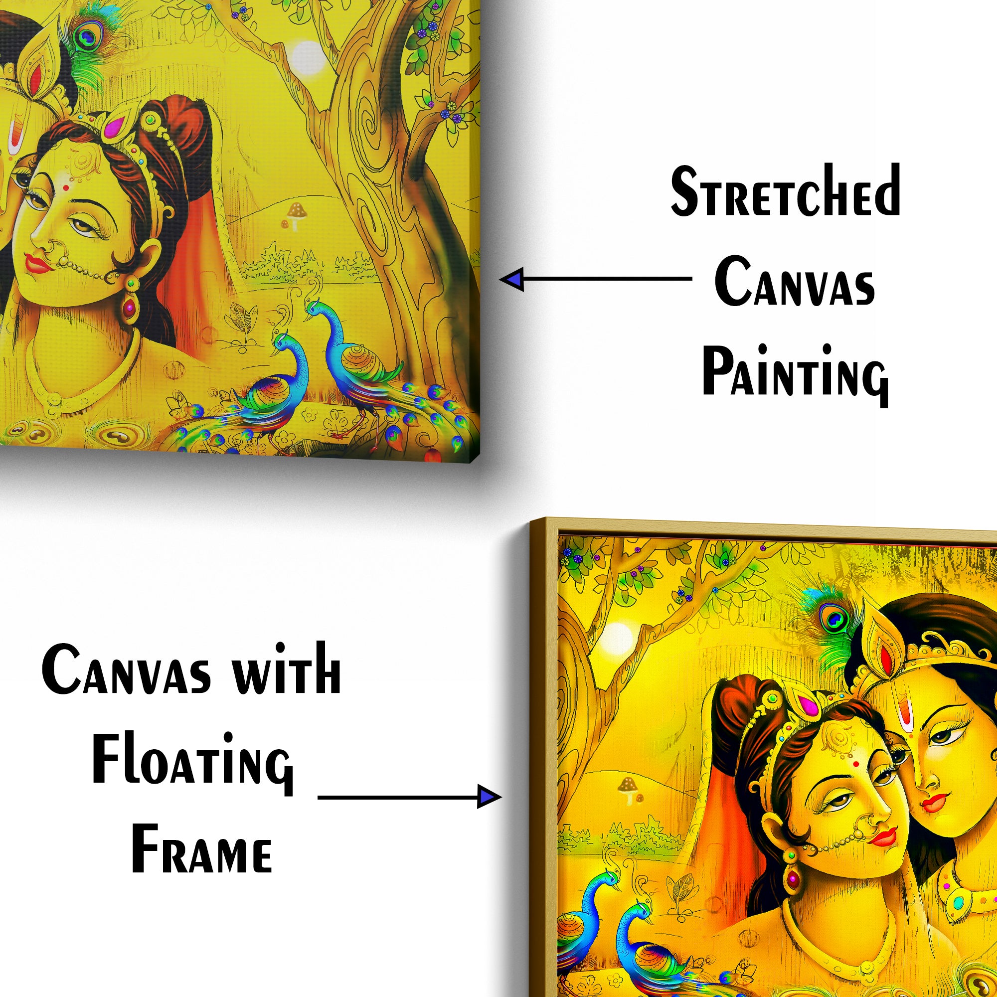 Radha Krishna Morden Art Canvas Wall Painting