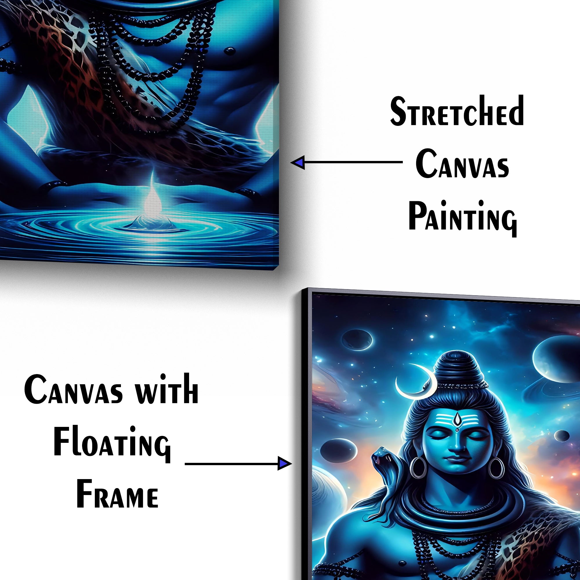 Maditation Lord Shiva Canvas Wall Painting