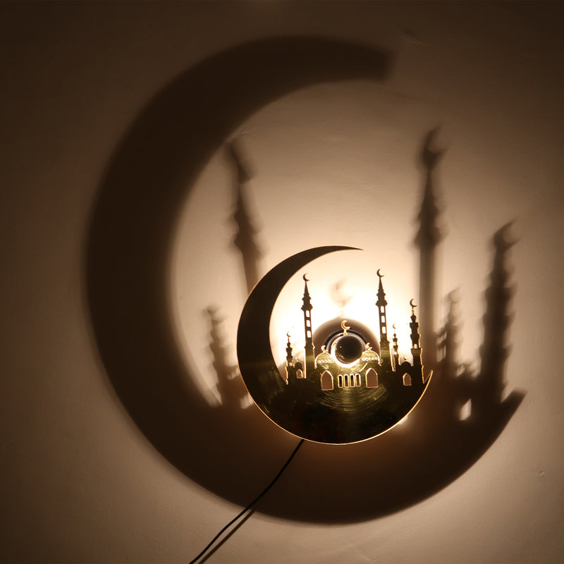 Sacred Mosque Creative Golden Shadow Lamp