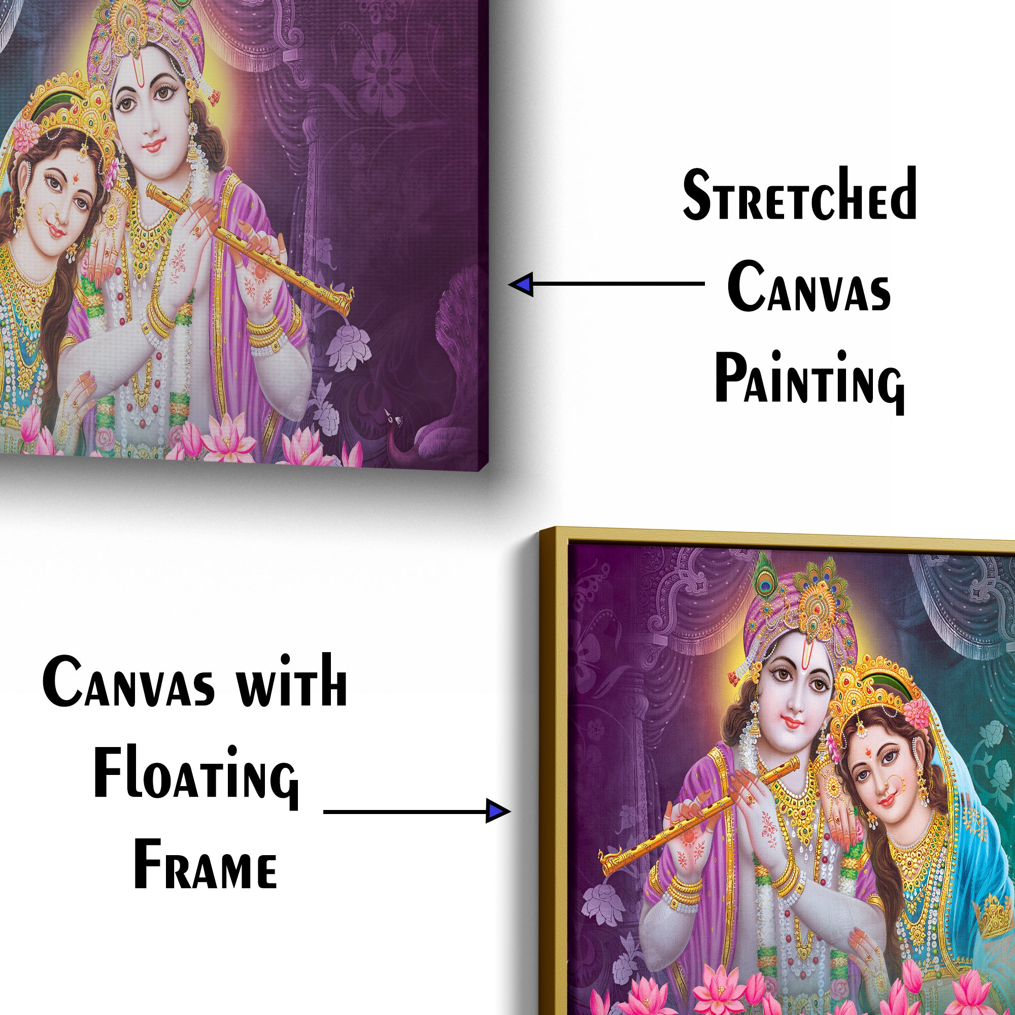 Lord Radha Krishna Beautiful Canvas Wall Painting