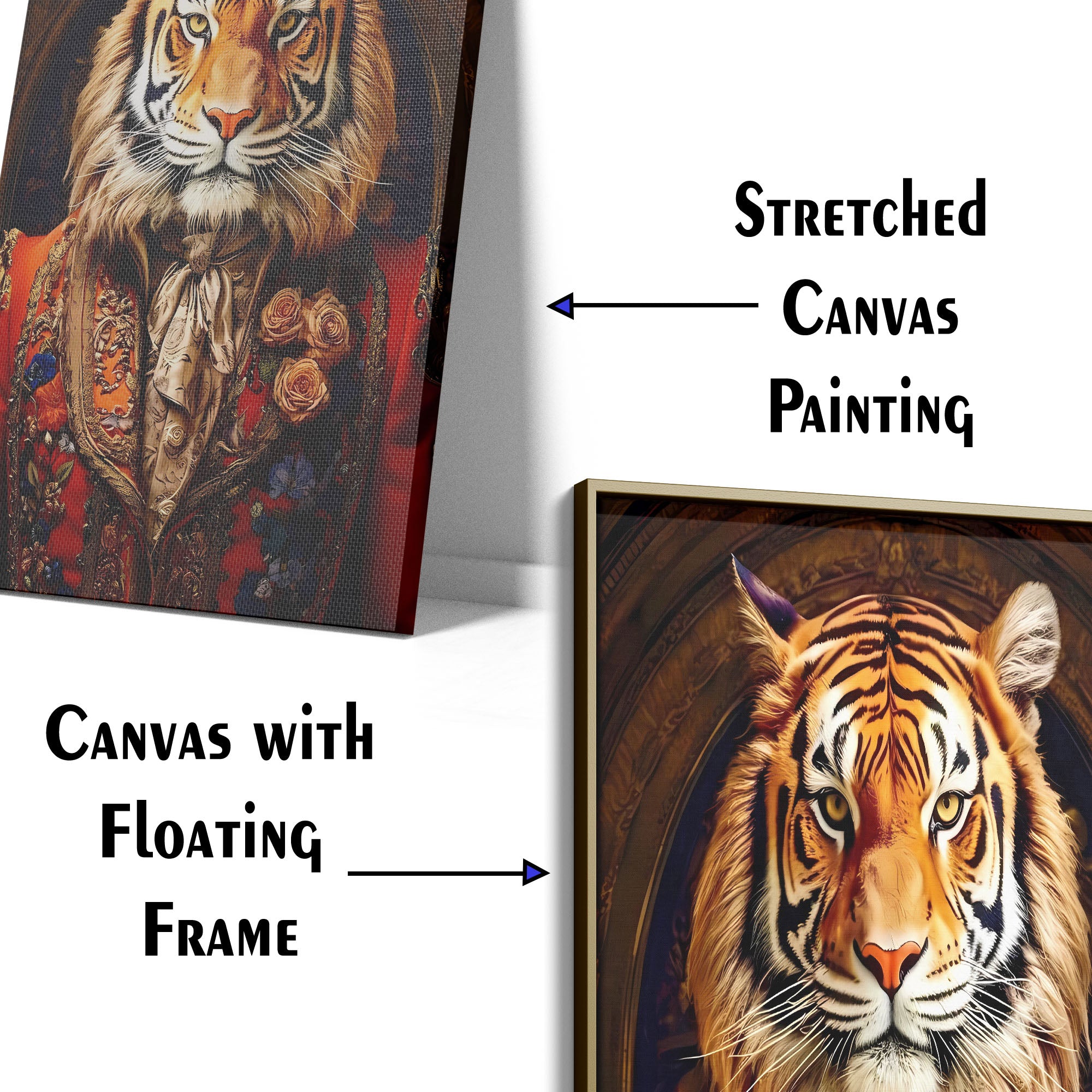 Tiger Royal Renaissance Canvas Wall Painting