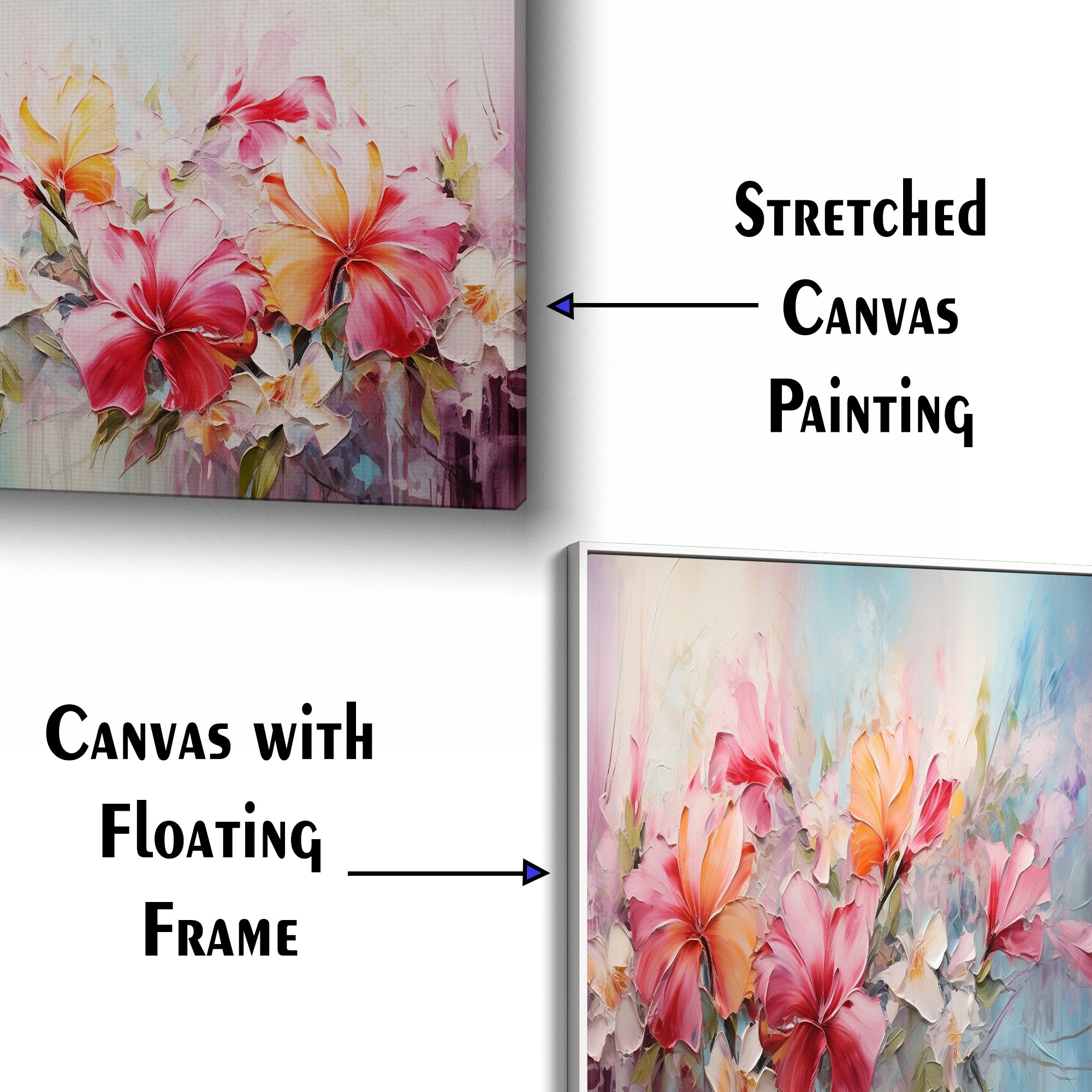 Colorful Flower Abstract Art Canvas Wall Painting