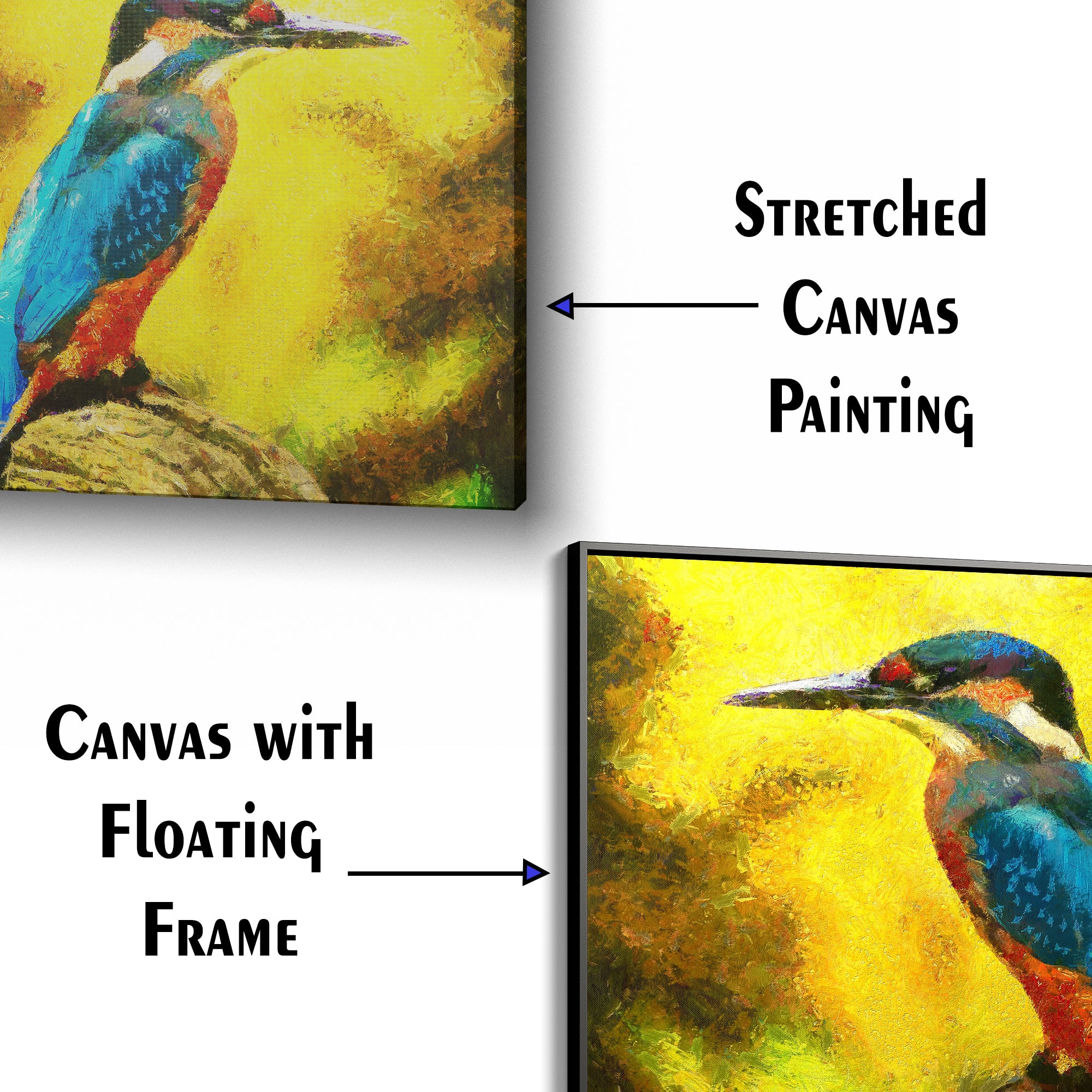 Kingfisher Bird Canvas Wall Painting
