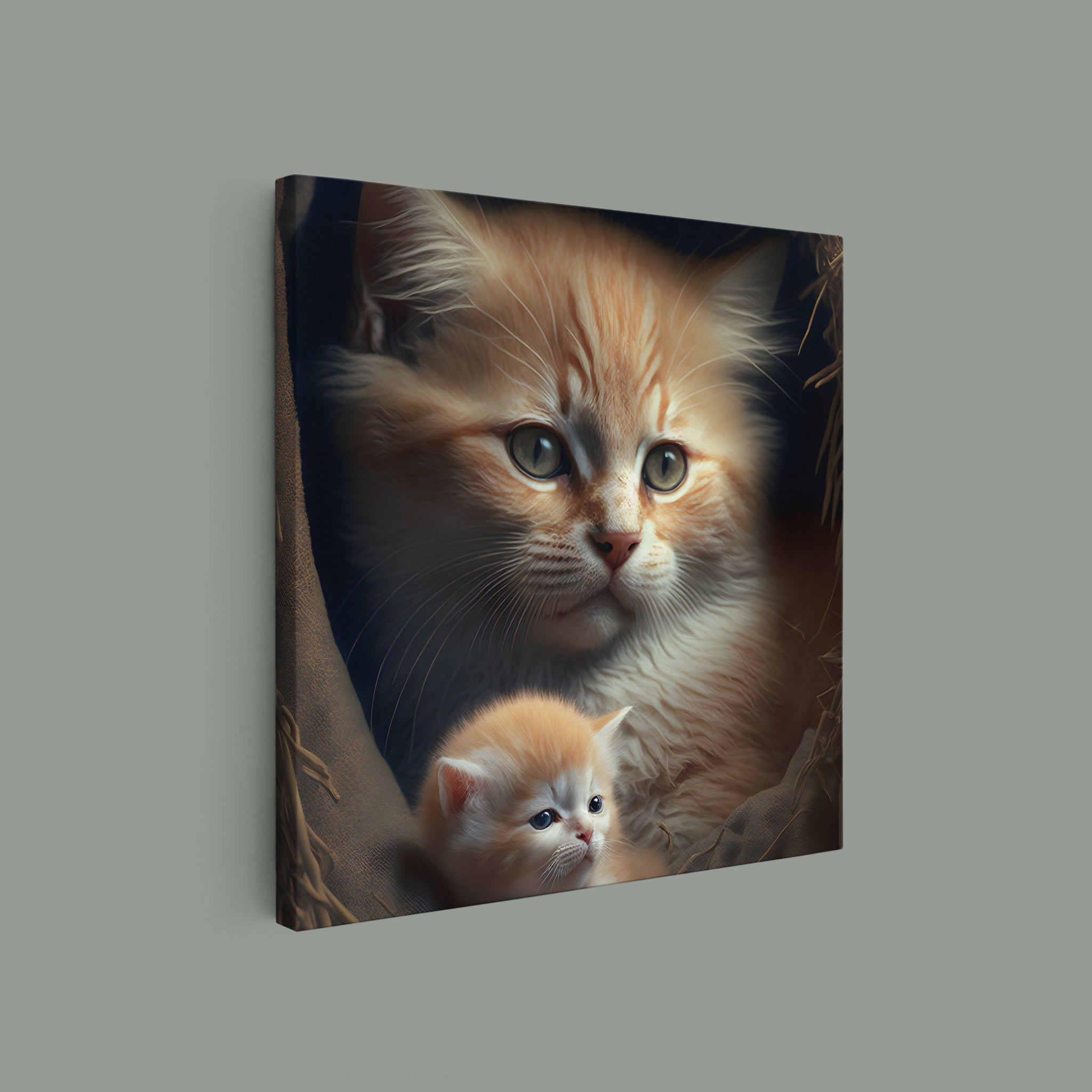 Cute Cats Canvas Wall Painting